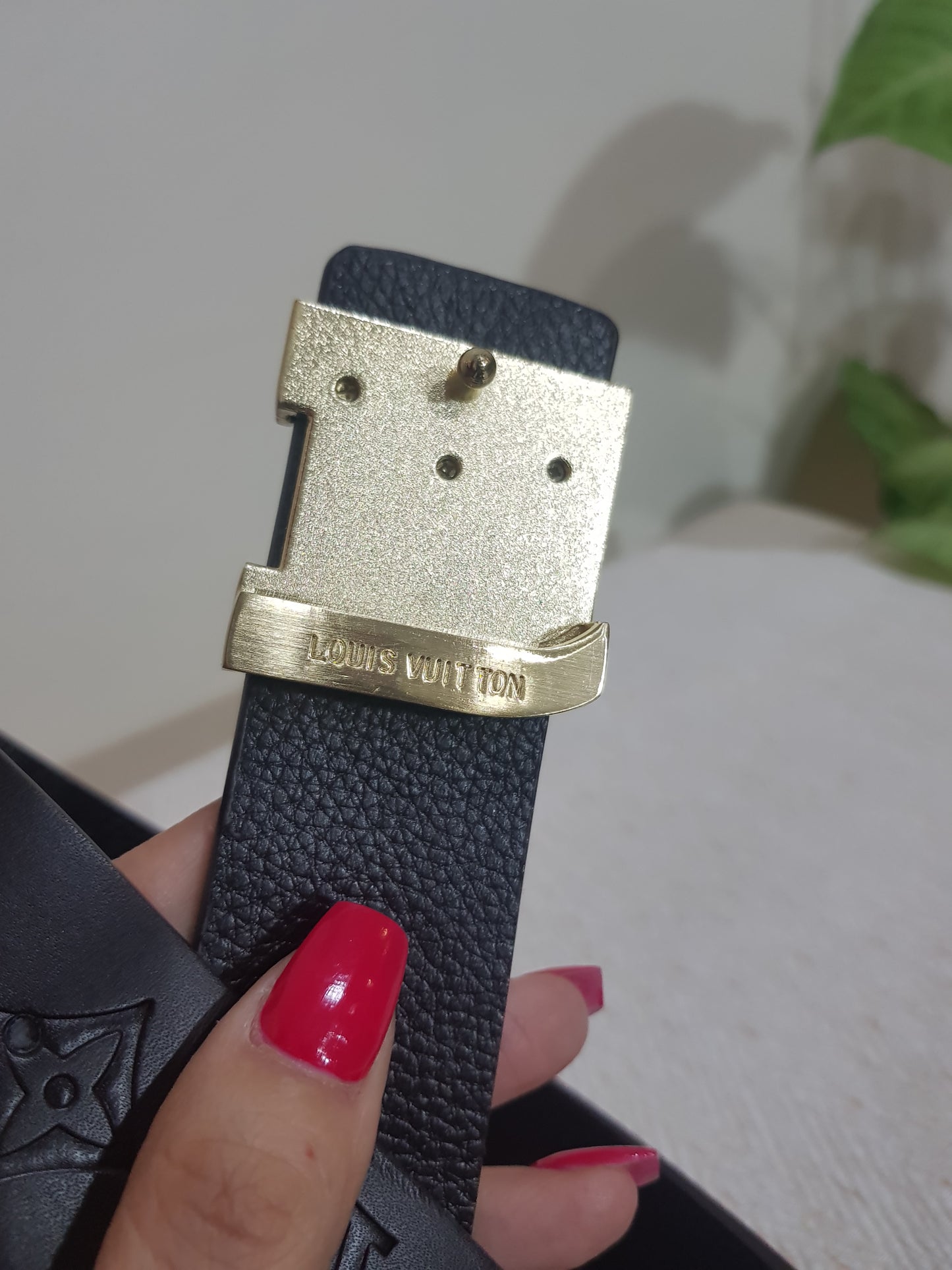 Lady Brown LV inspired Belt - Used Louis V. belt (not branded)