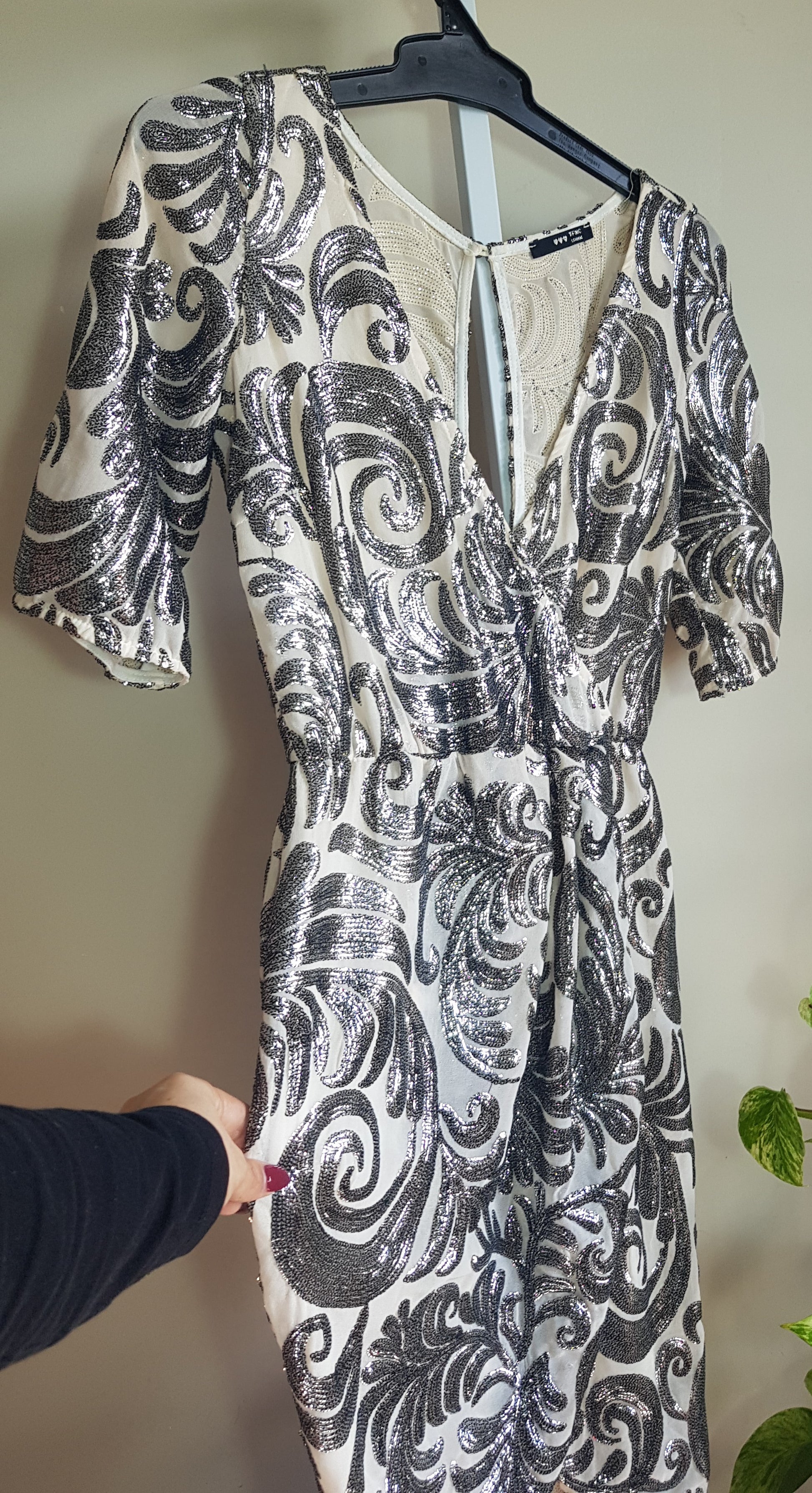 silver sequin preloved dress