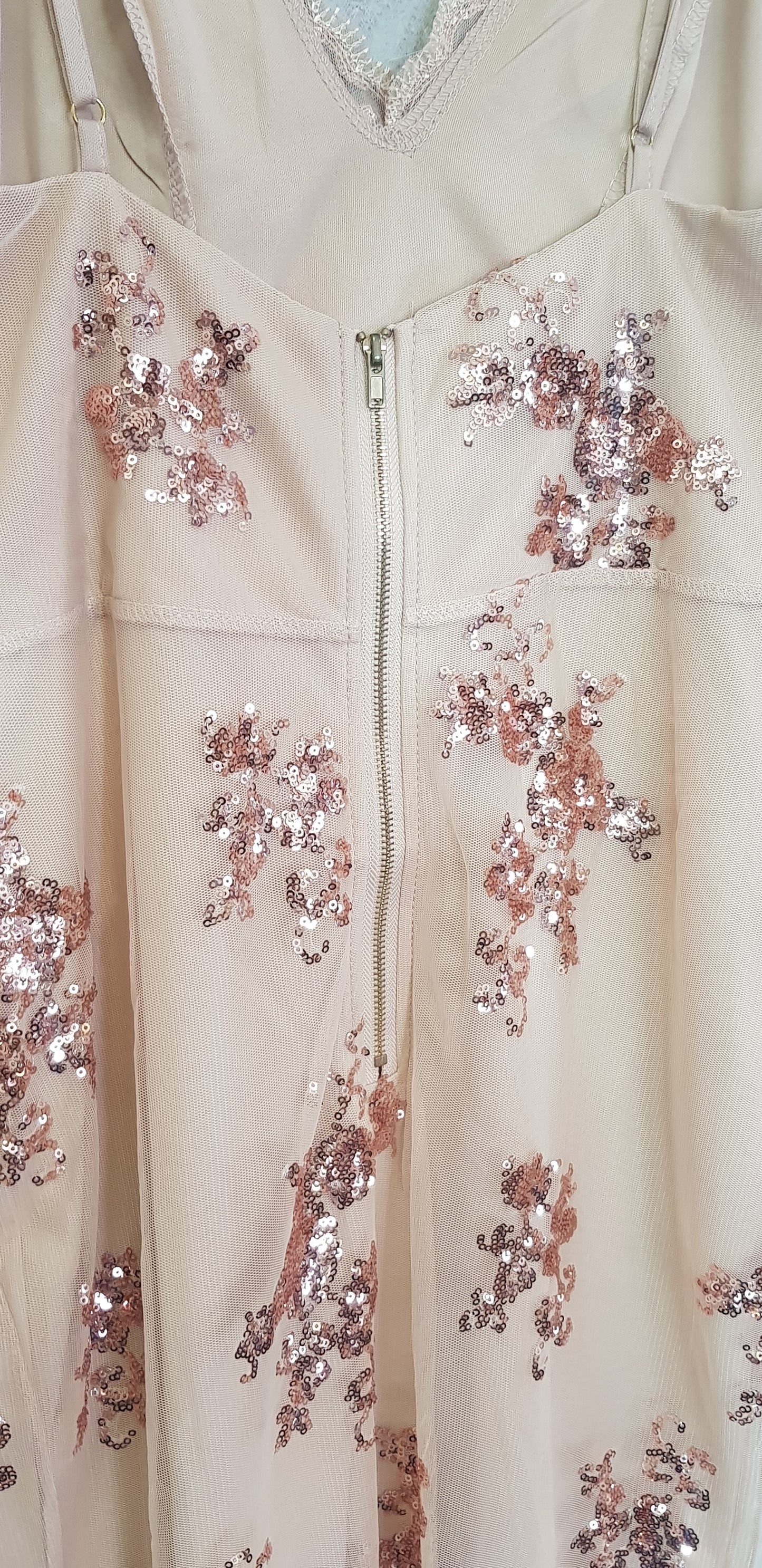 Nude and Gold Sequin Dress - Second Hand Gem! Used dress