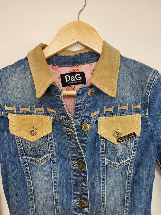 Vintage Y2K D&G Denim Jacket - Size XS - Excellent Preloved Condition