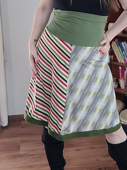 Hippie style skirt - Bohemian green skirt