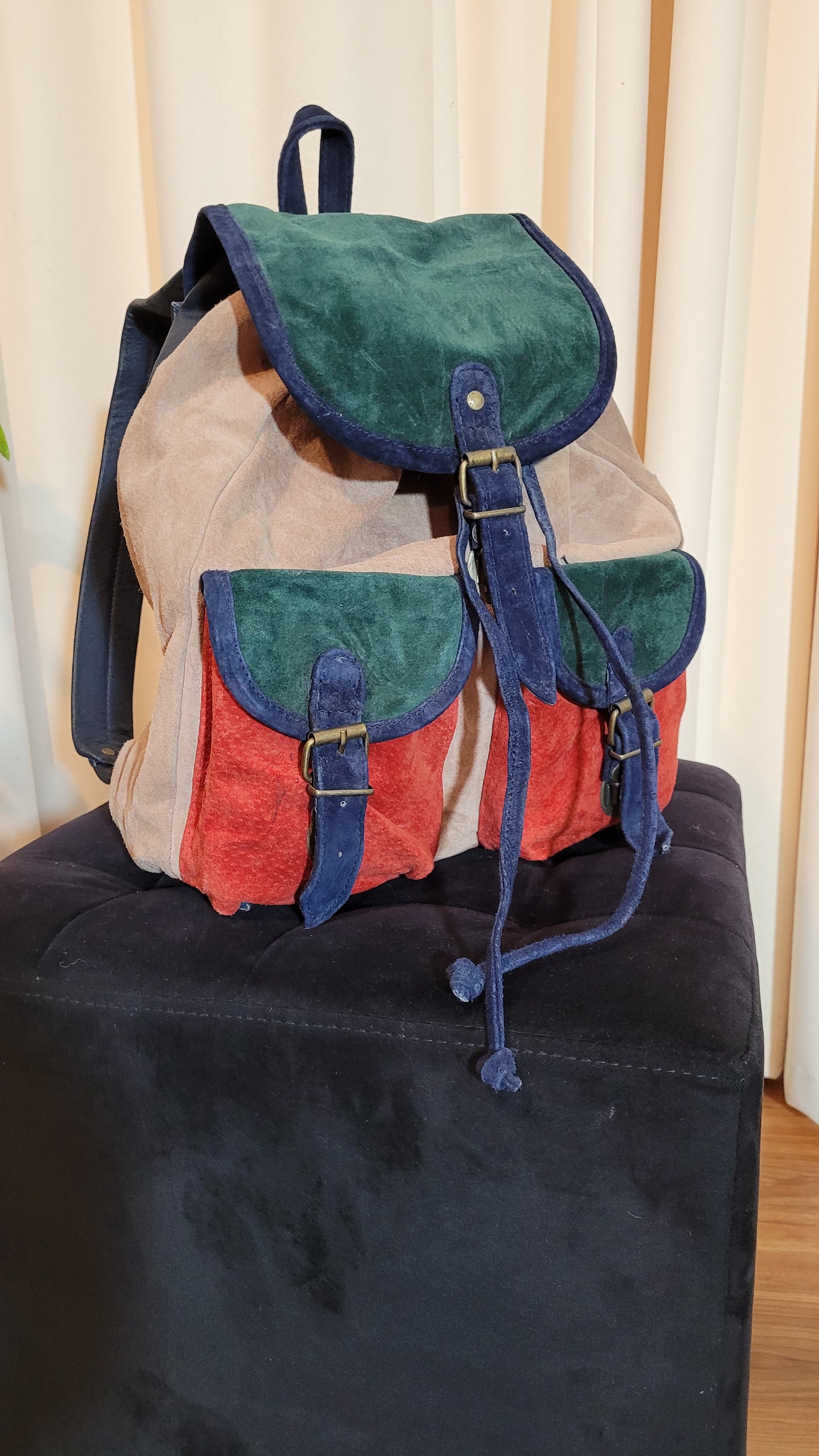 Vintage leather backpack