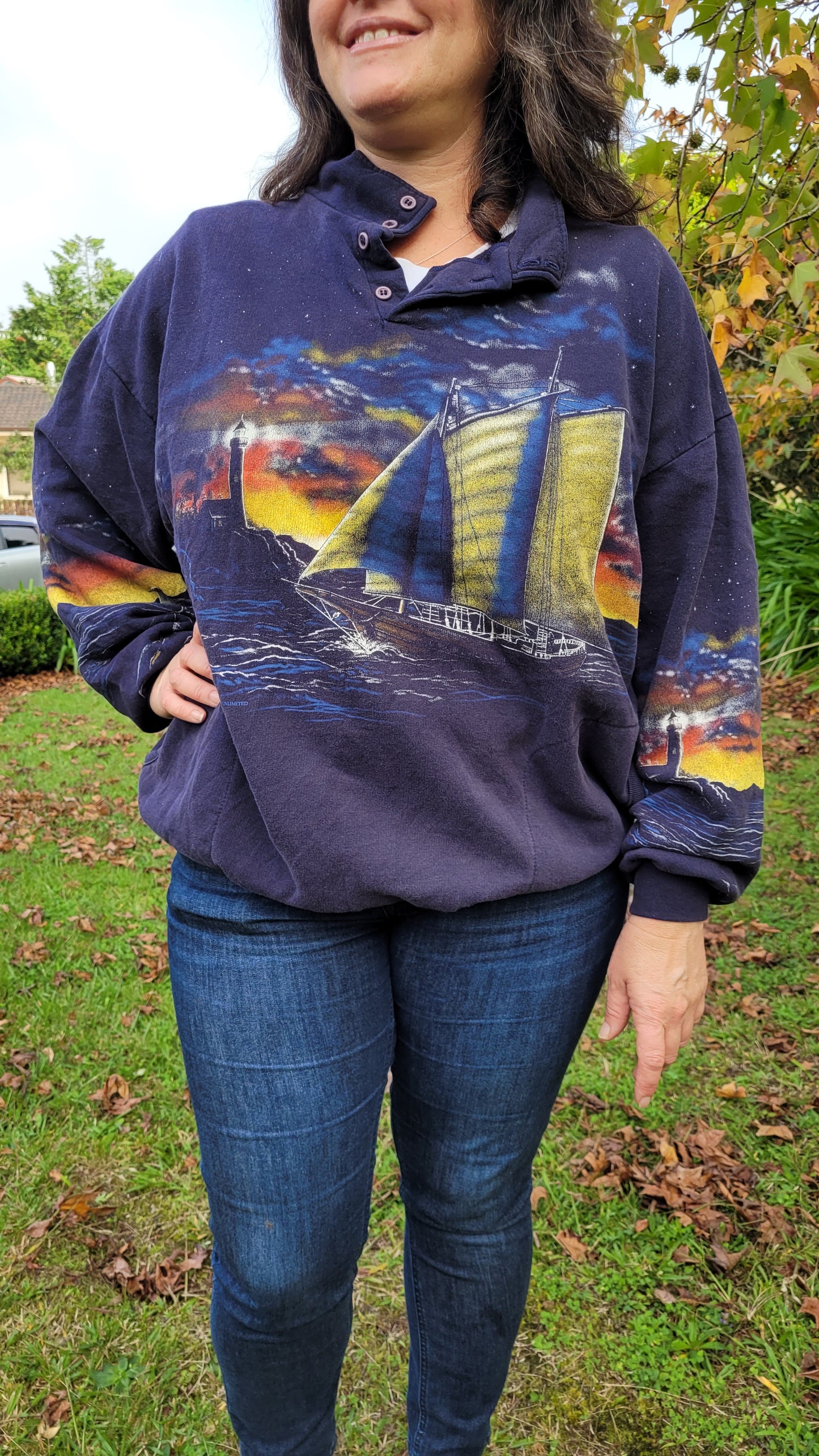 Vintage 1990s Winter Graphic jumper