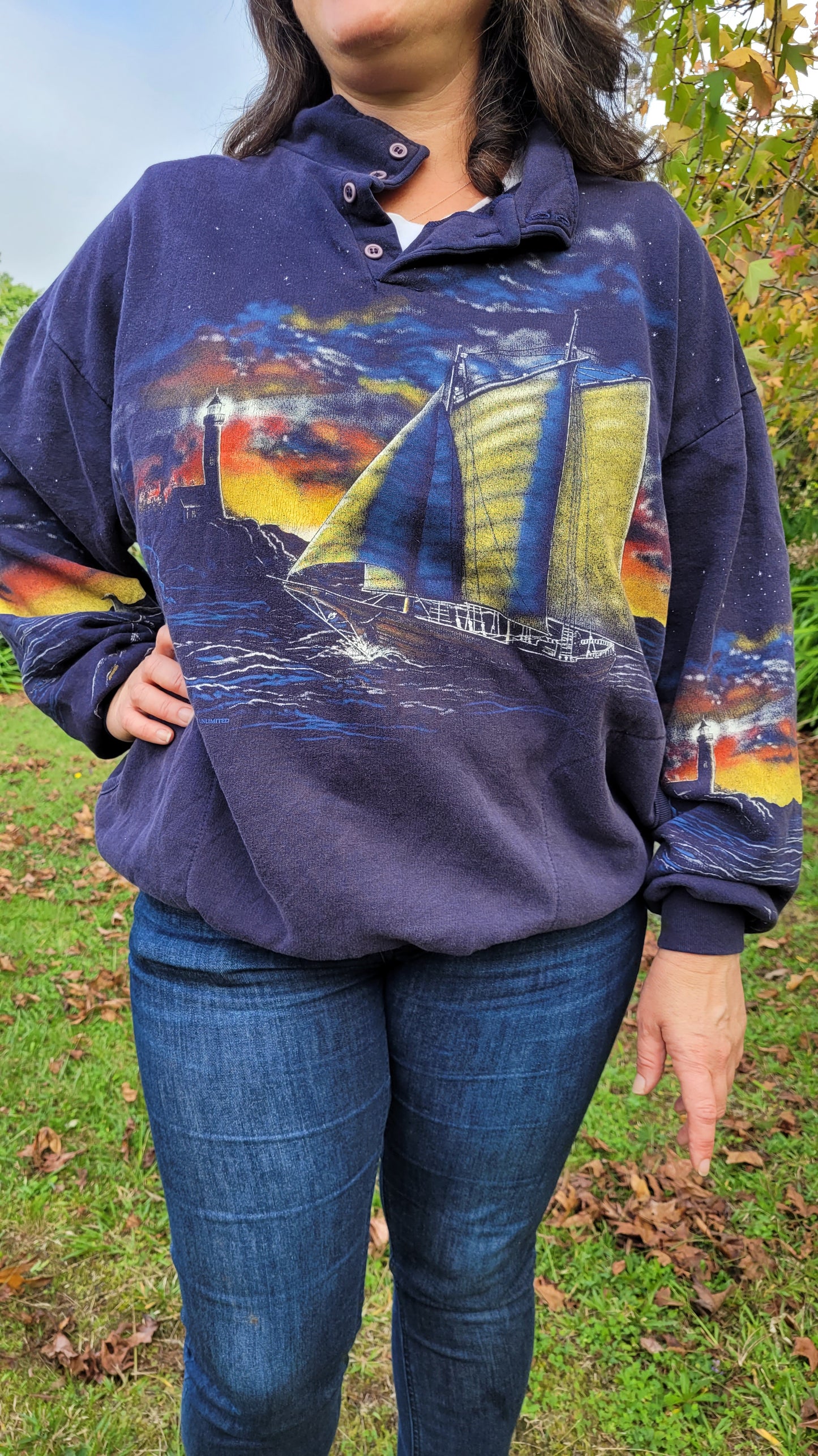 Vintage 1990s Winter Graphic jumper