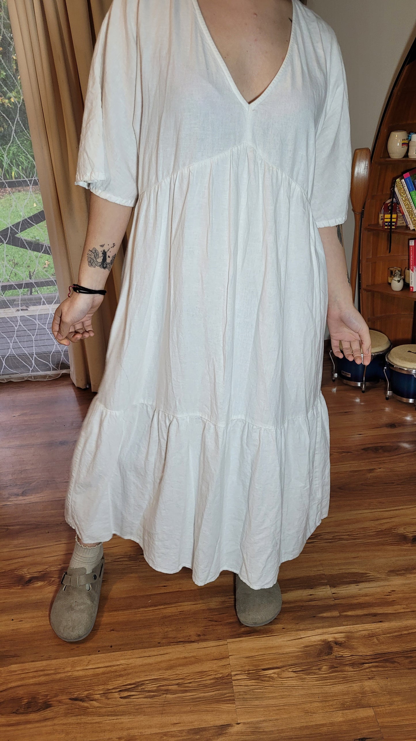 Lovely boho Maxi Dress - white used Dress