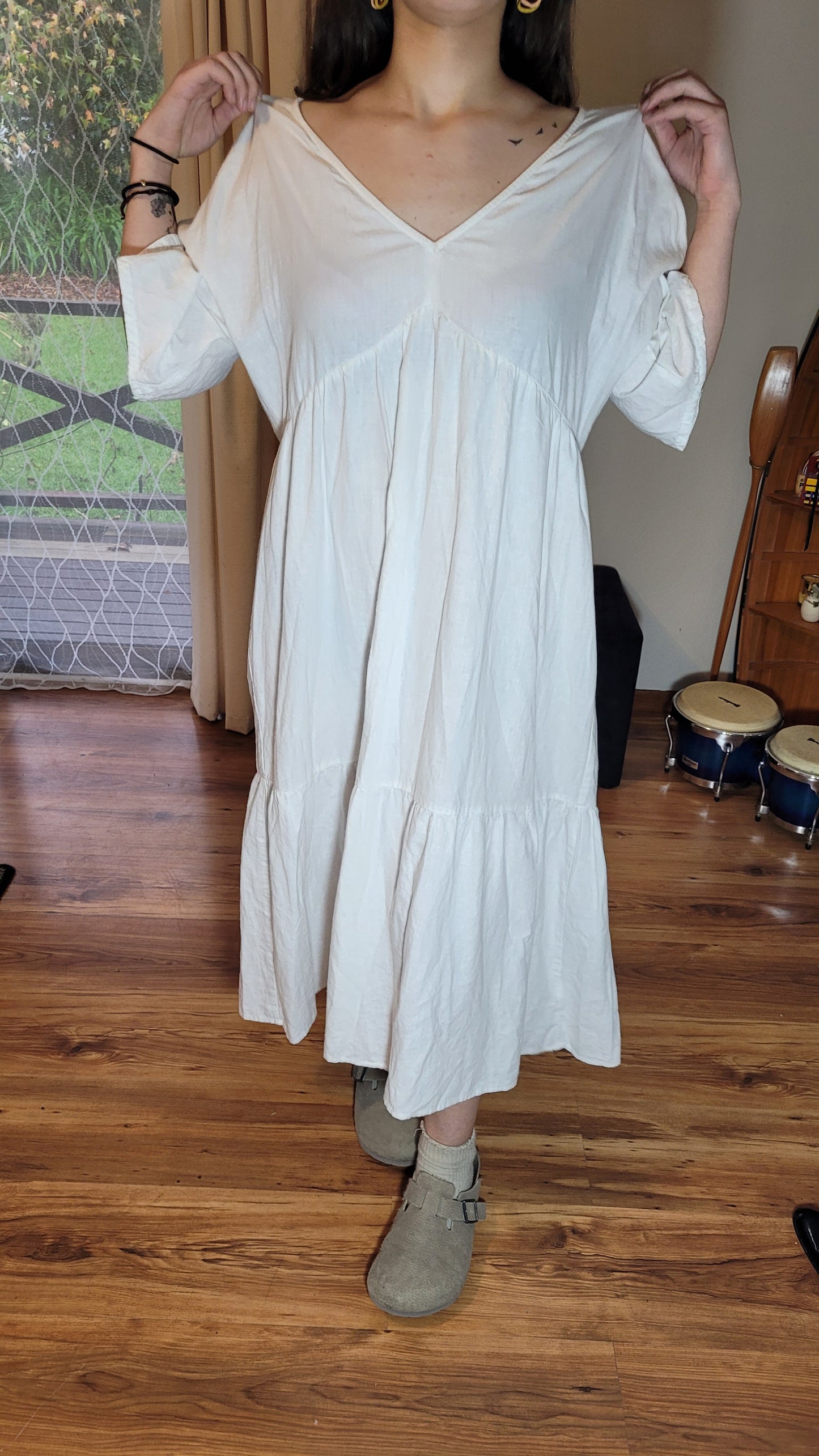 Lovely boho Maxi Dress - white used Dress