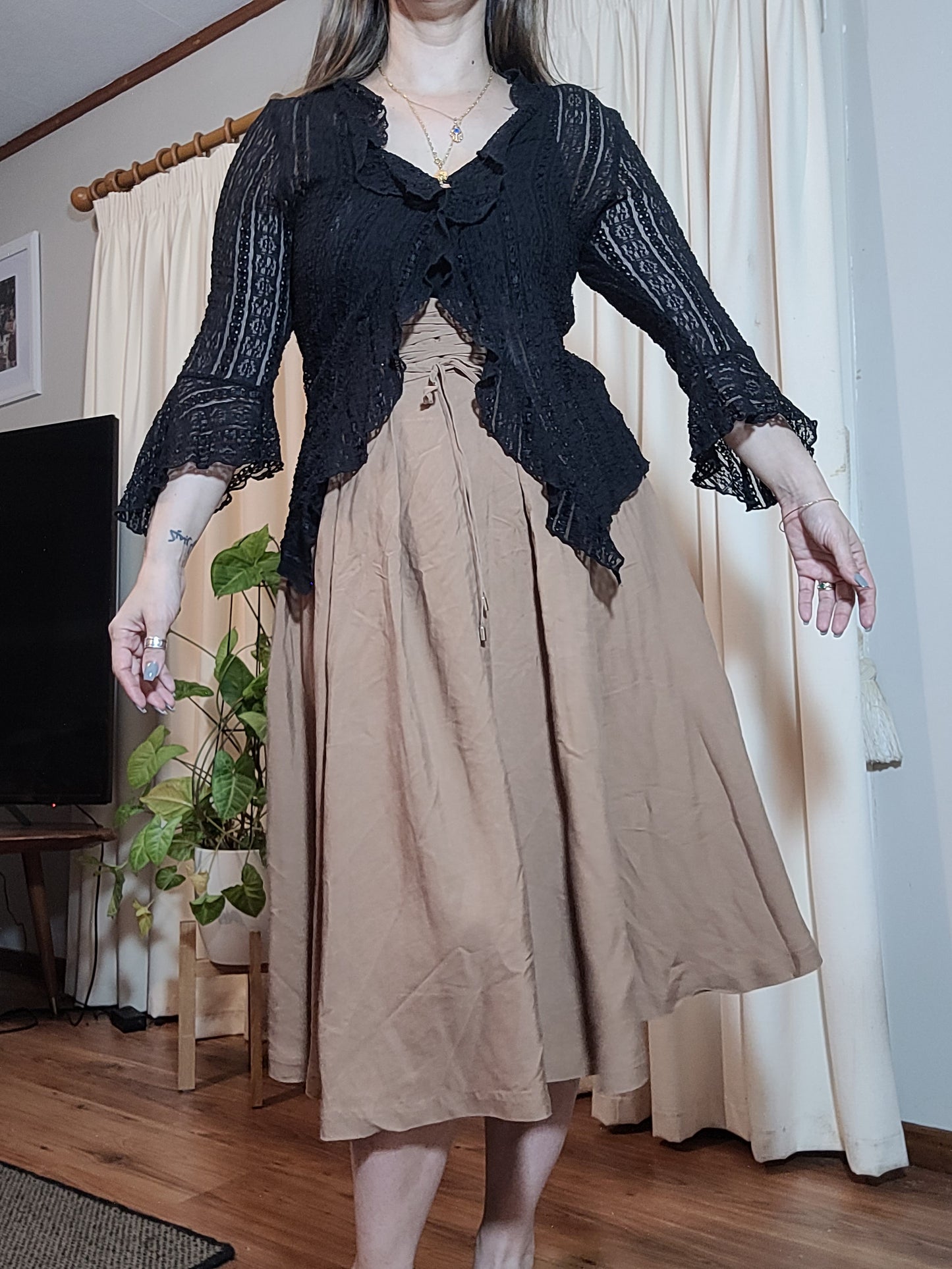 Lovely Lace Sunscreen Top- Cardi - Used lace Cardigan