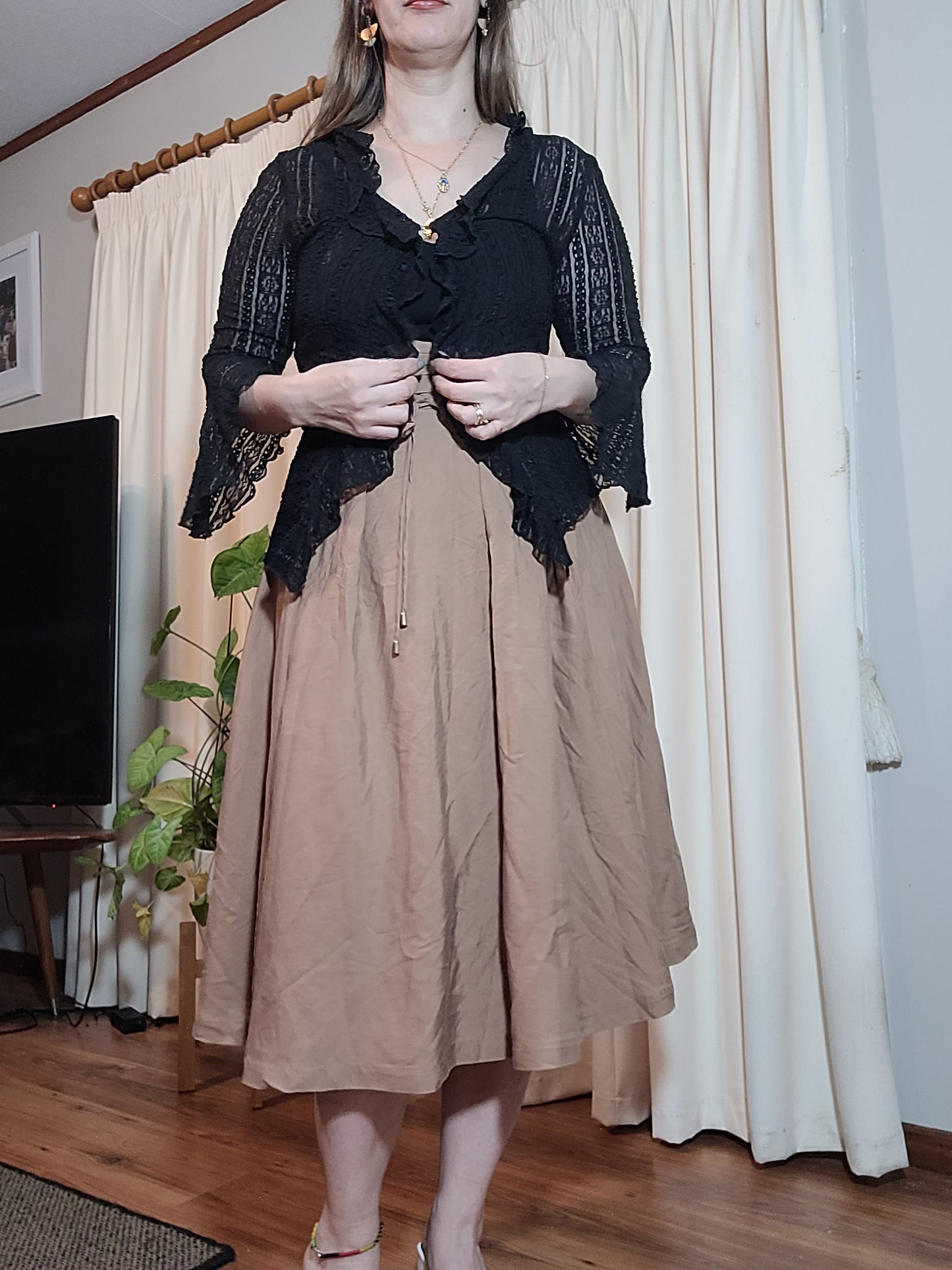 Lovely Lace Sunscreen Top- Cardi - Used lace Cardigan