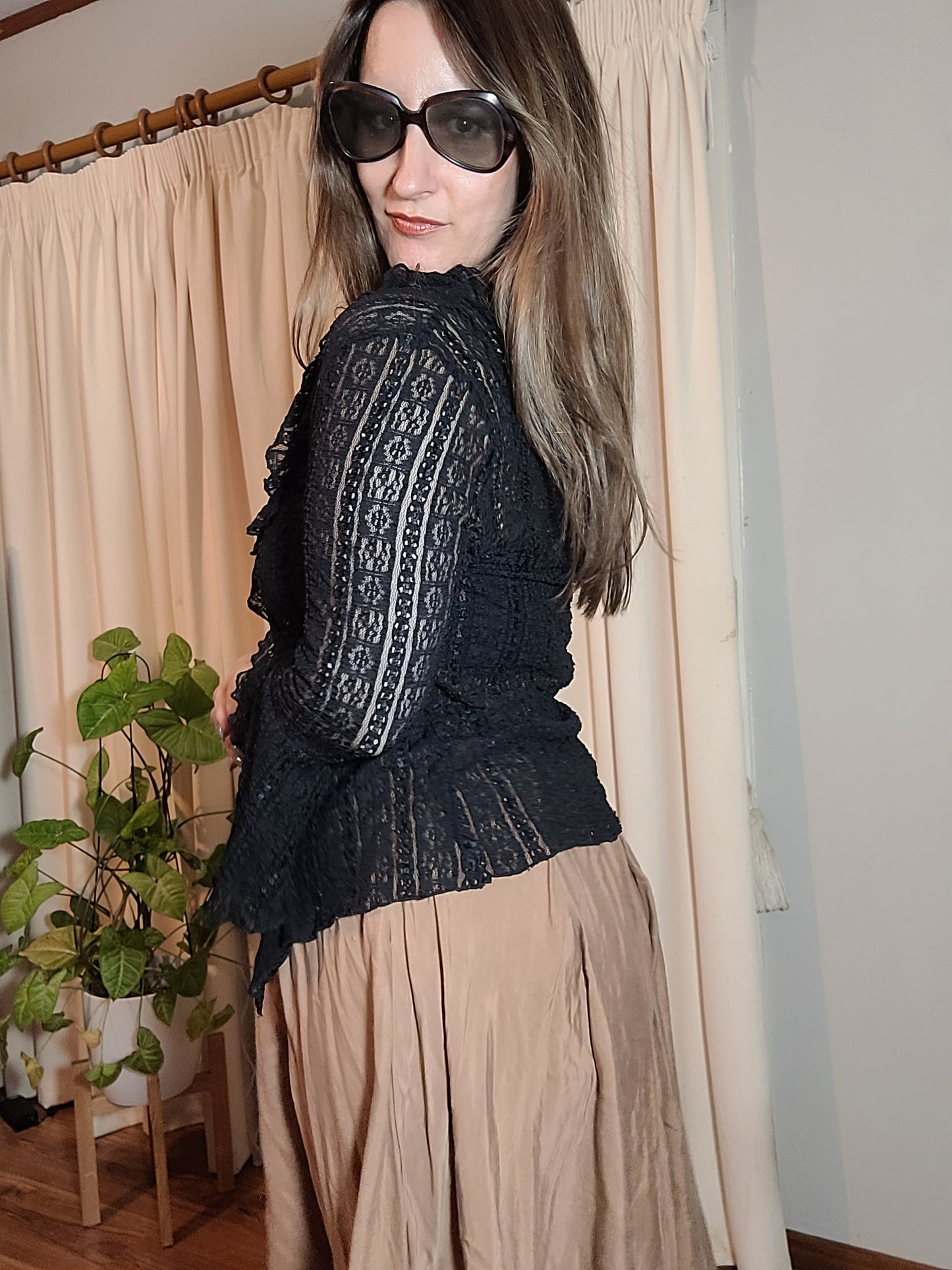 Lovely Lace Sunscreen Top- Cardi - Used lace Cardigan