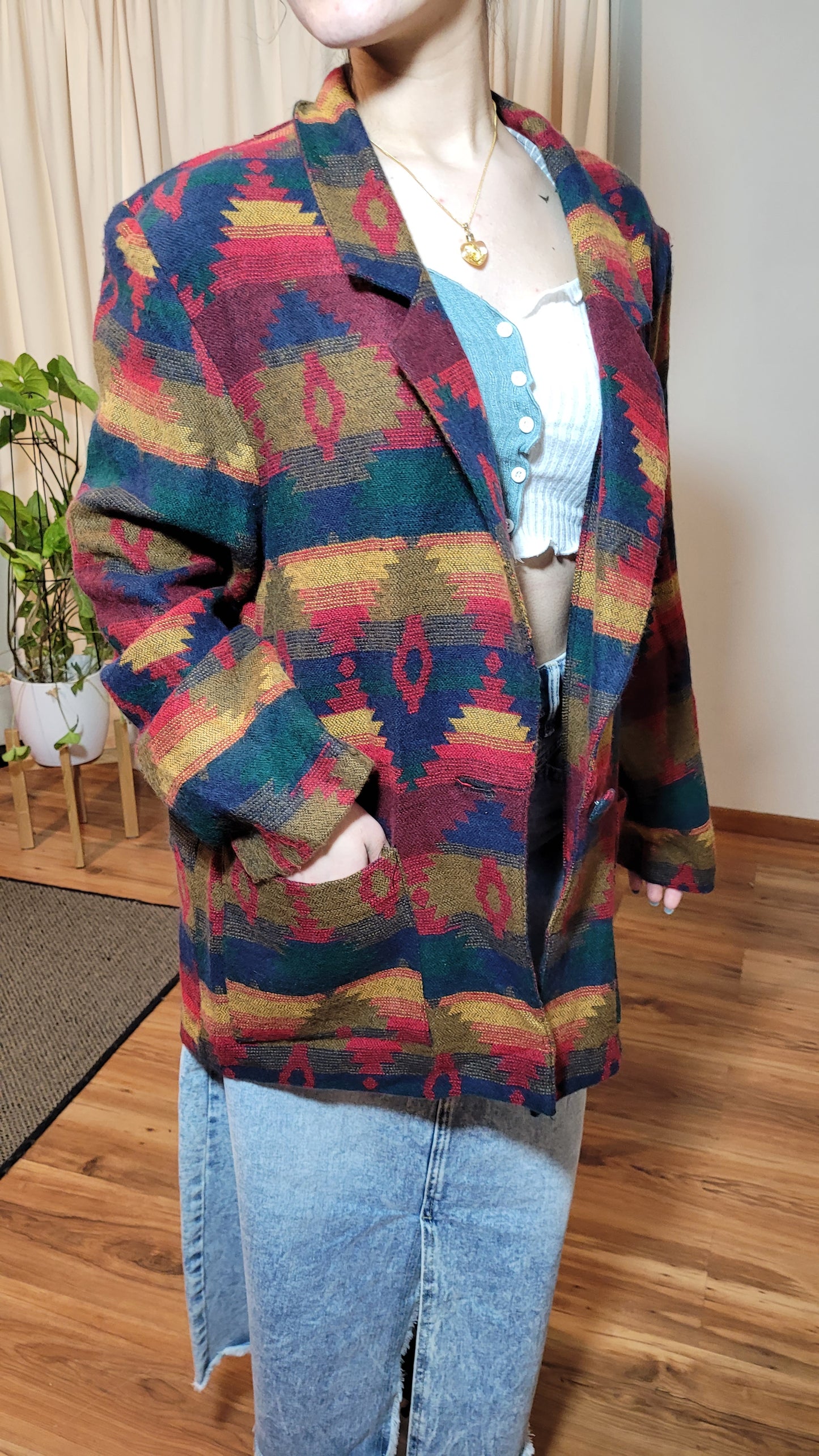 Vintage Shirt  Casual Style Fashion - American Blazer - Coat