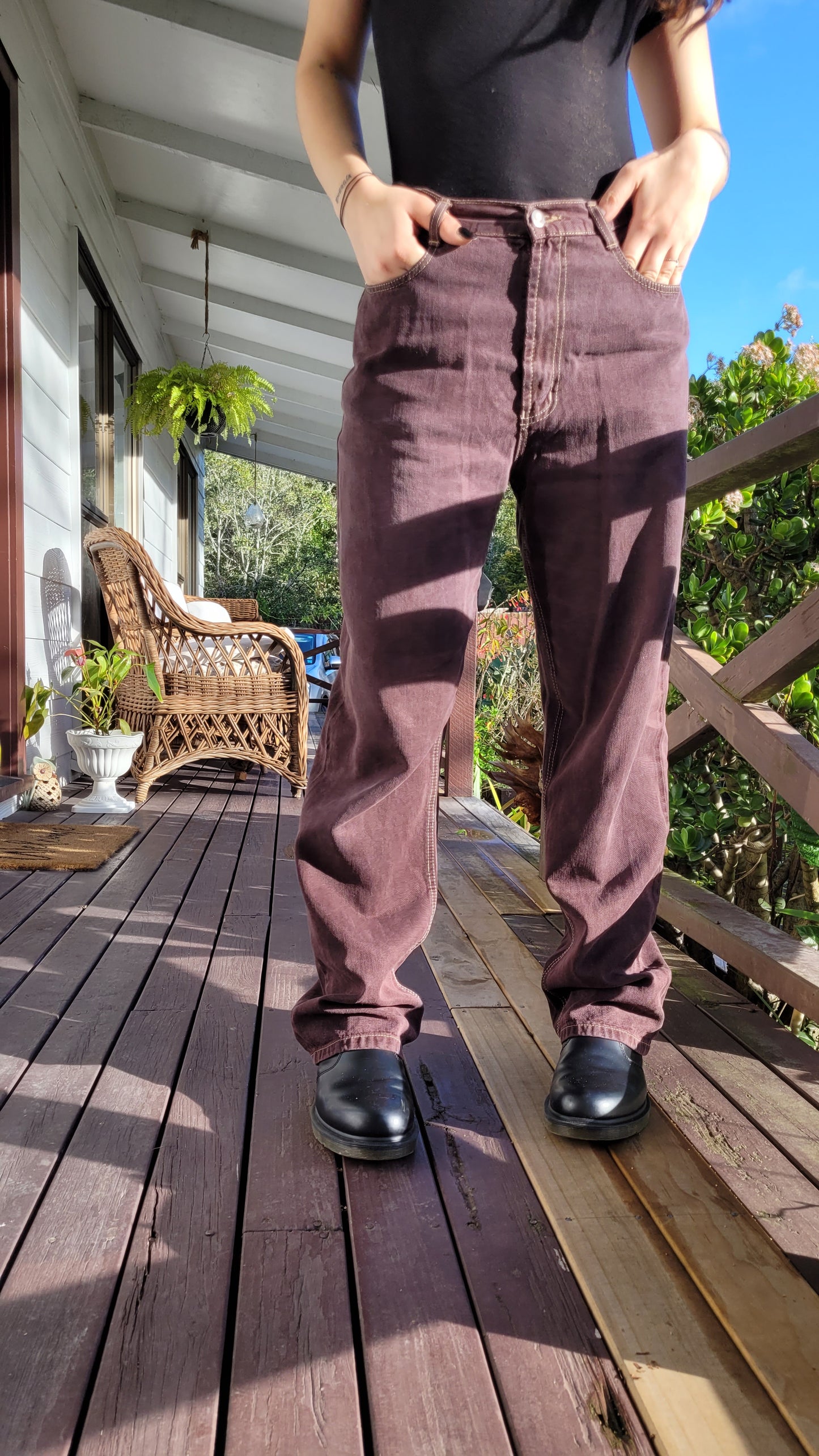 Stunning vintage High Waisted Denim Second Hand Trousers