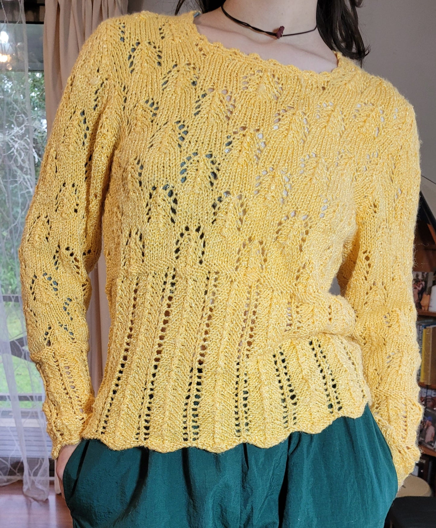 Pretty Knitted Sweater - crochet top