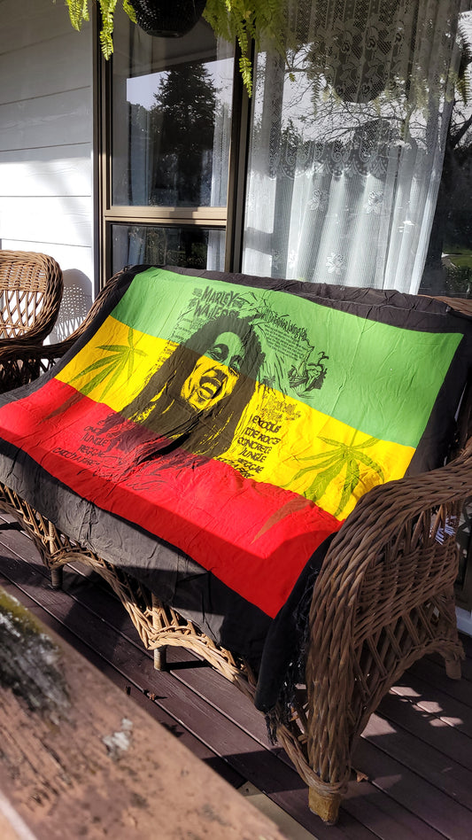 Bob Marley scarf Second hand pareo. Hippie vibe 