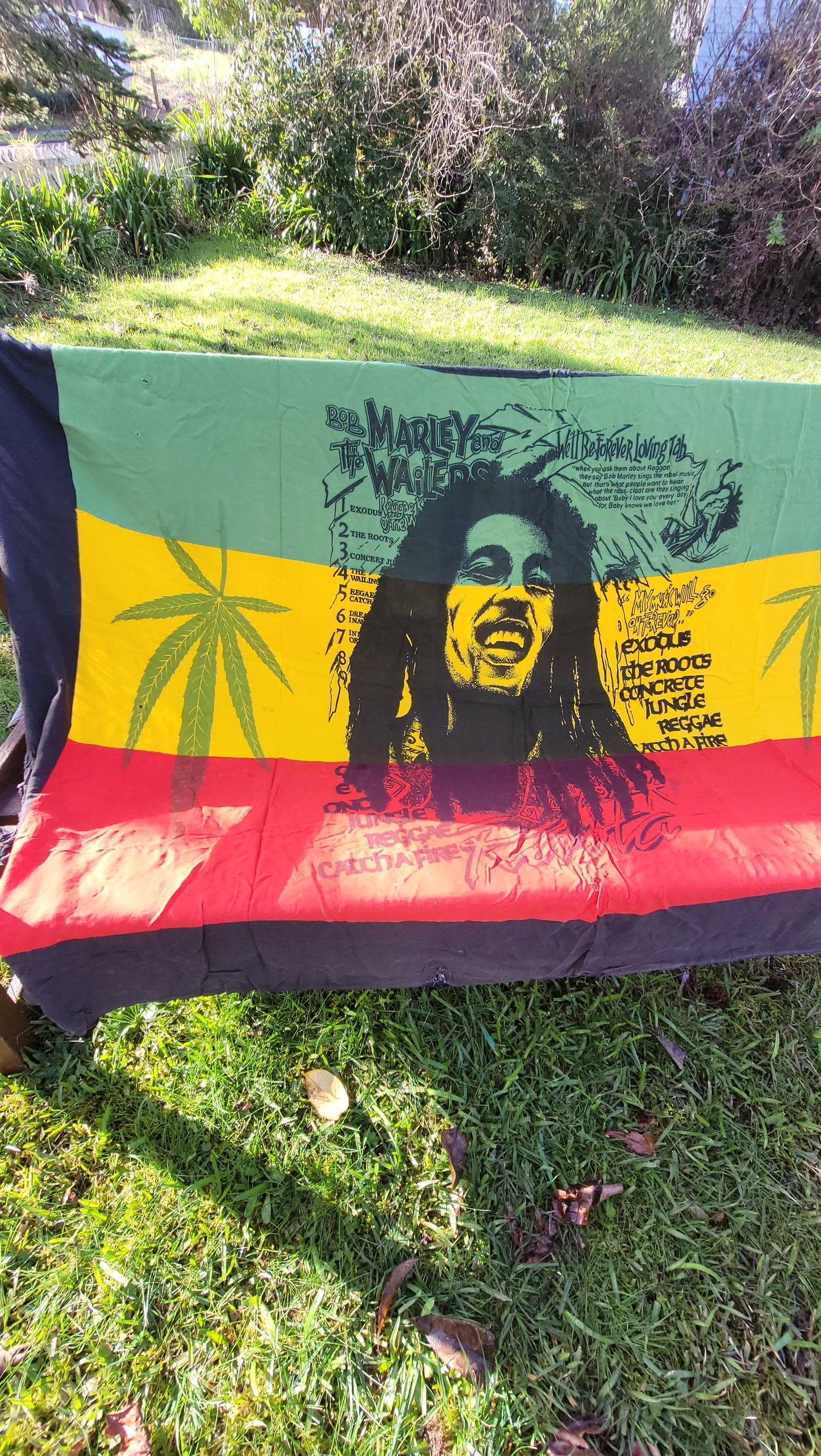 Bob Marley Vibes! Unique Pareo with Distinctive Charm - A Must-Have Hippie large preloved scarf