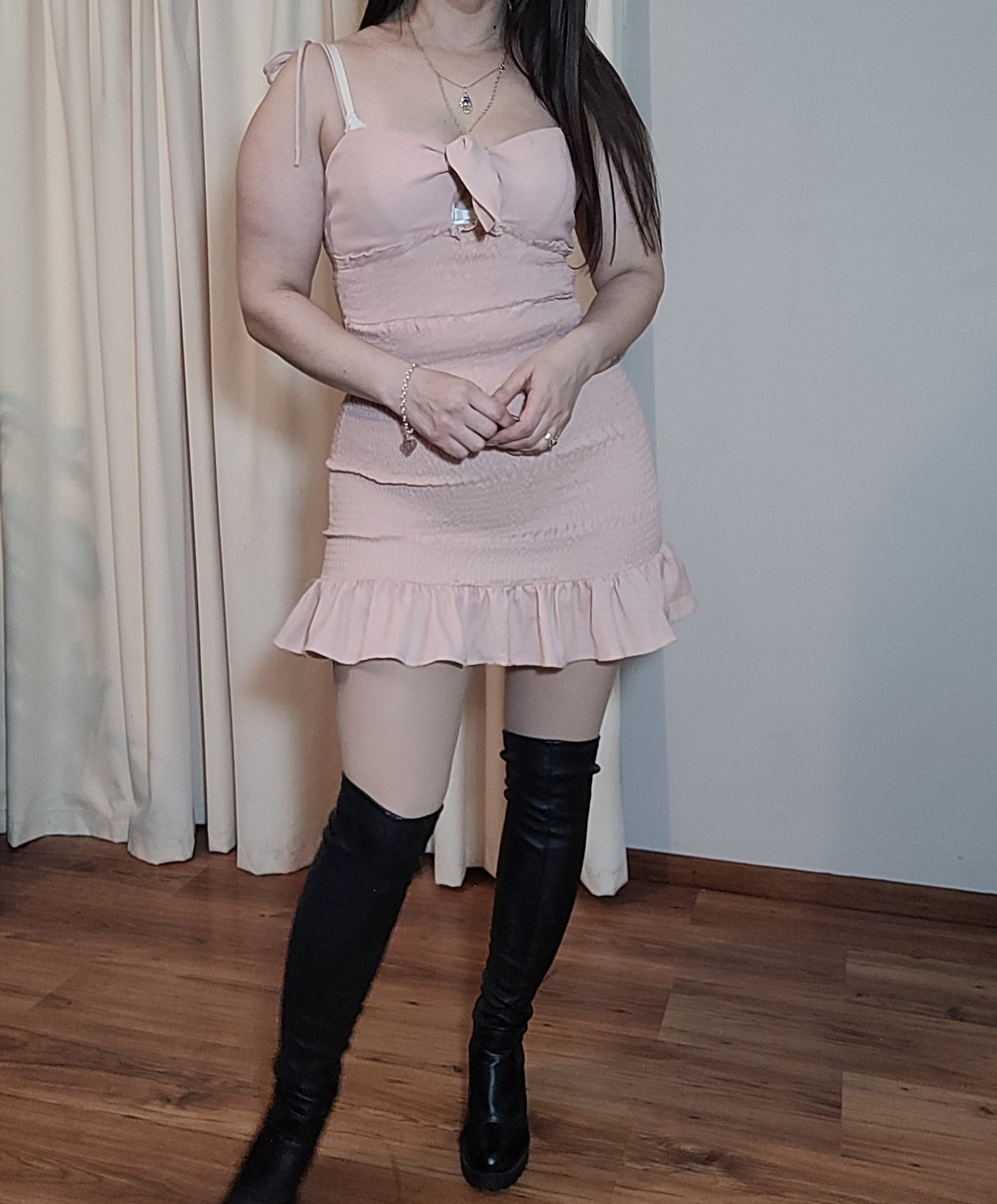 Dusty Pink Mini Dress