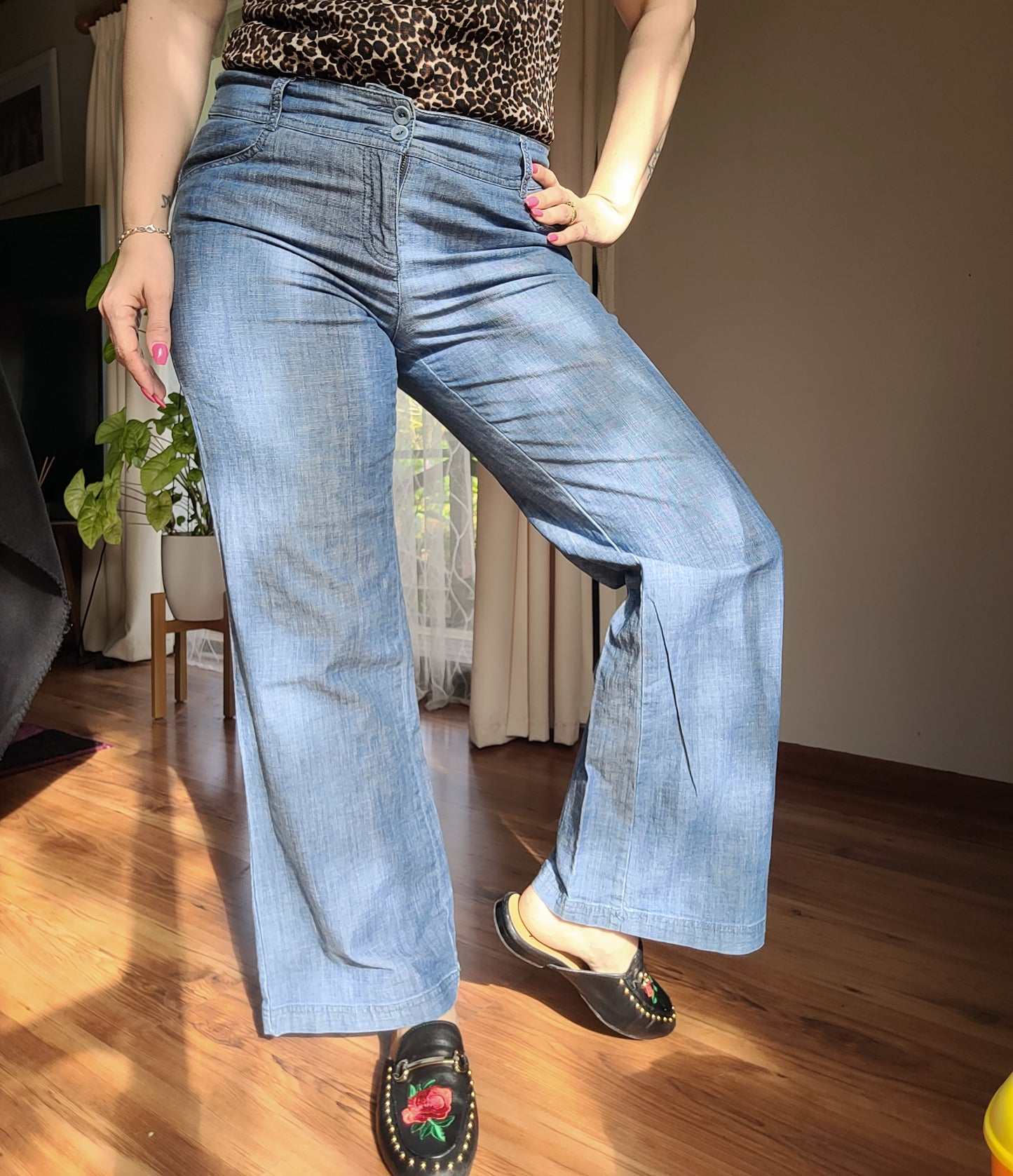 Monson Wide Leg Denim Pants