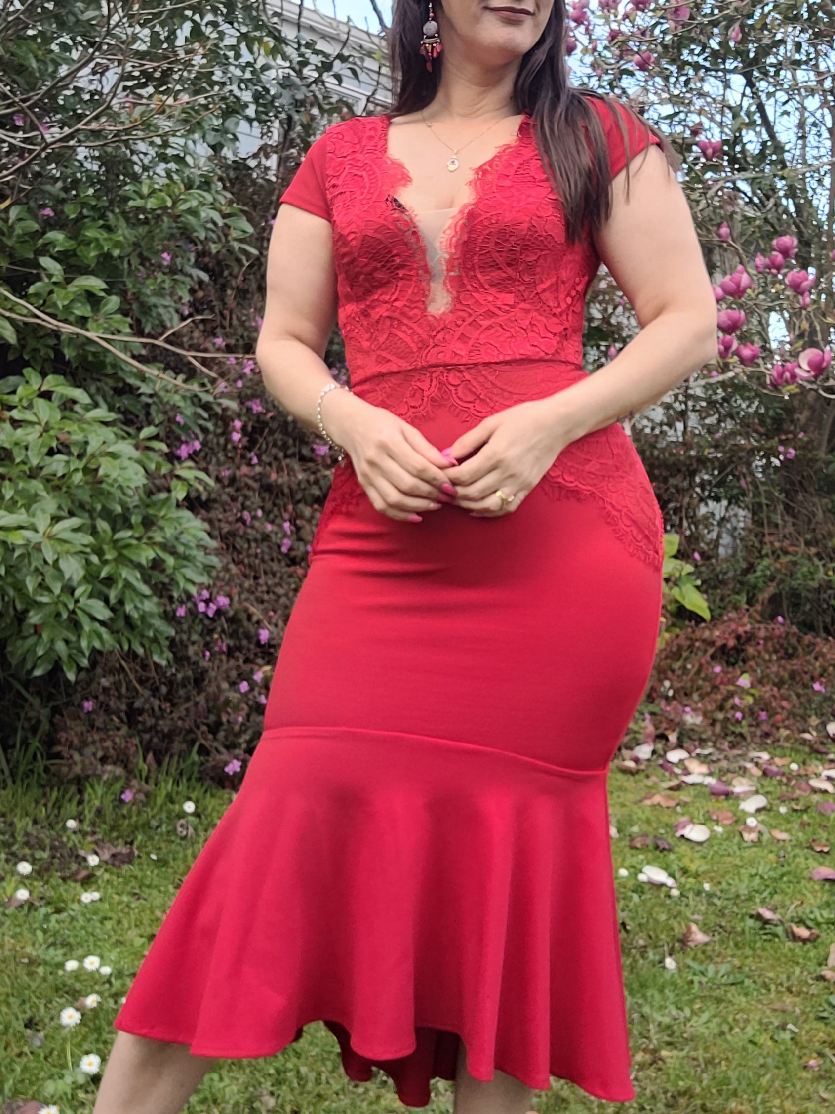 here comes the sun red dress Uncle Frank Here Comes The Sun Maxi Dress Audie Mescal Clothing