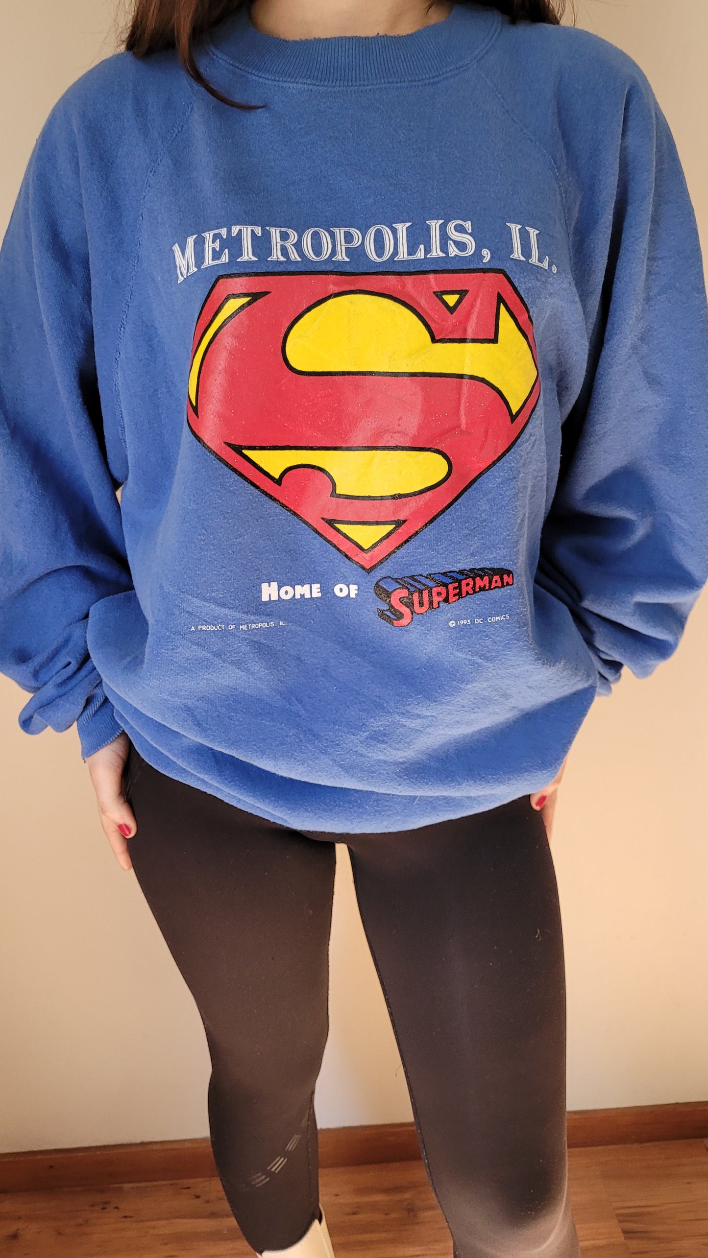 Vintage 1993 Superman Crewneck Sweatshirt – Classic Collector's Piece