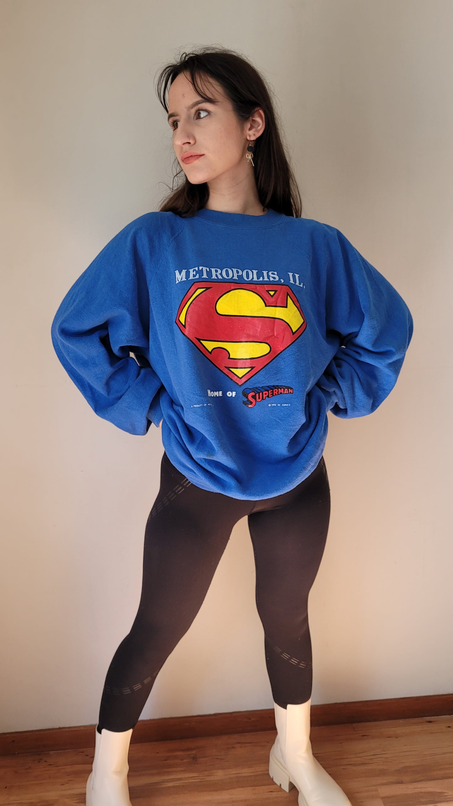 Vintage 1993 Superman Crewneck Sweatshirt – Classic Collector's Piece