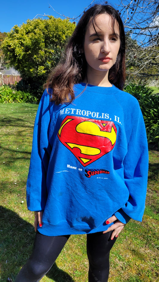 Vintage 1993 Superman Crewneck Sweatshirt – Classic Collector's Piece