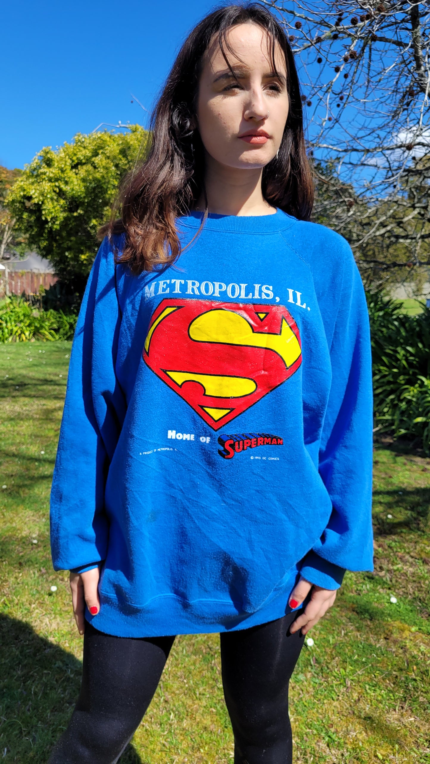 Vintage 1993 Superman Crewneck Sweatshirt – Classic Collector's Piece