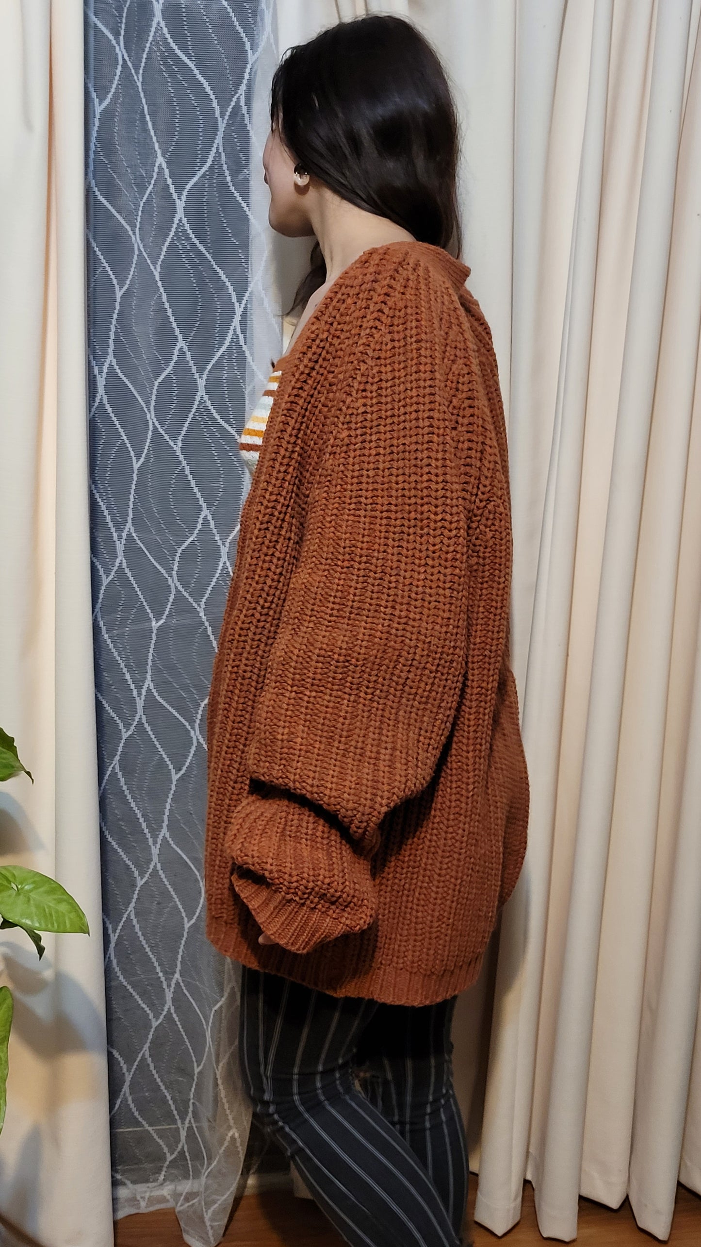 Cozy Classic: Kernow Knitwear Oversized Cardigan - Second Hand Store Find