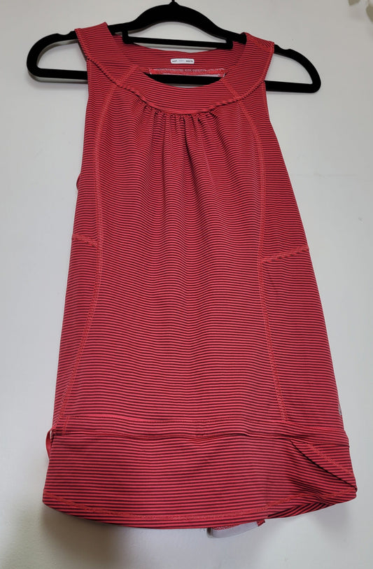 Lululemon Wet Dry Warm Womens S M L Striped Breathable Yoga Gym Fitness Tank