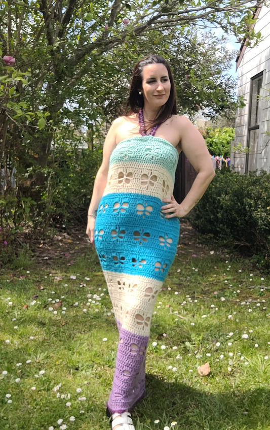 Stunning Crochet Handmade Long Dress