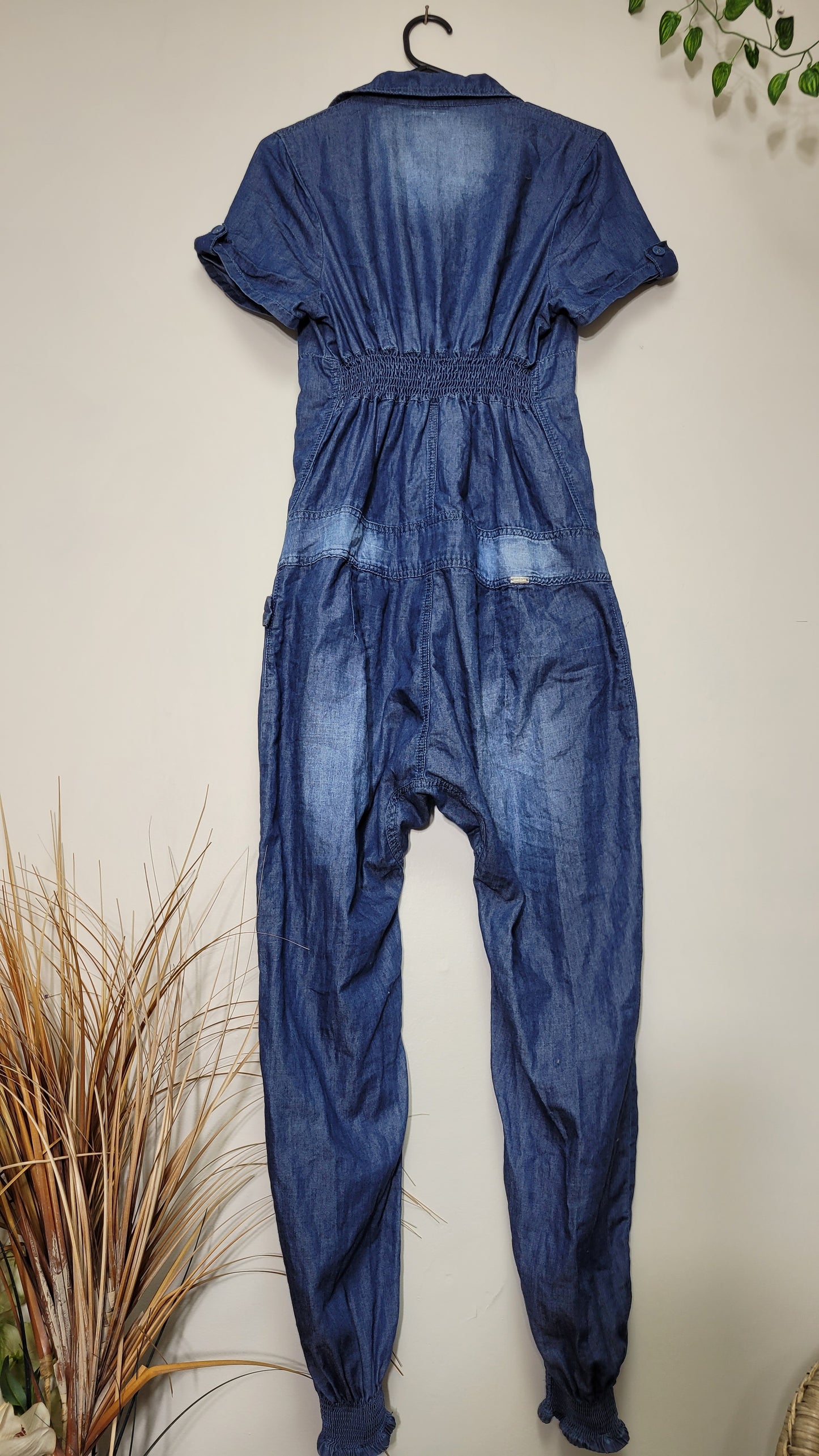 Light denim Jumpsuit with  - Size  large/40- Excellent Preloved Condition