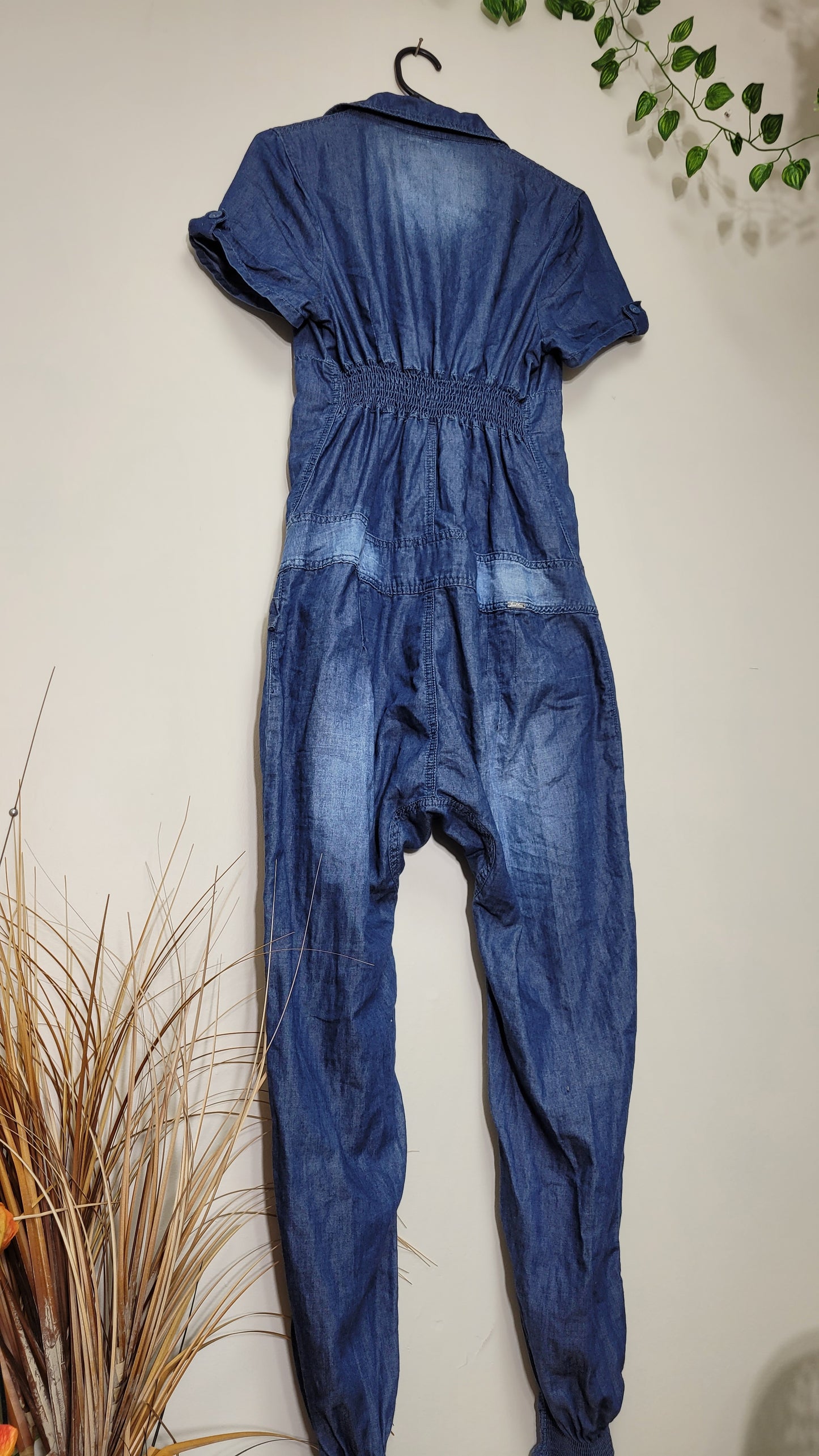 Light denim Jumpsuit with  - Size  large/40- Excellent Preloved Condition