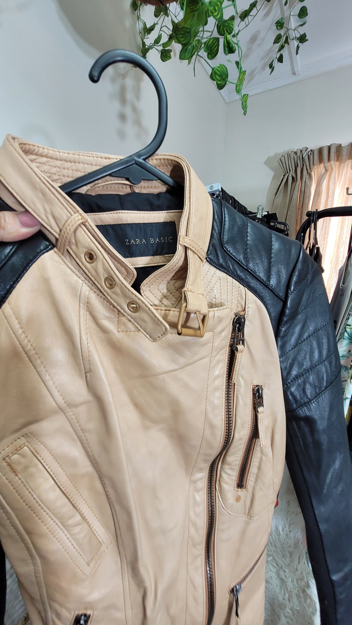 Stunning Zara Jacket - Beige and Black Beauty