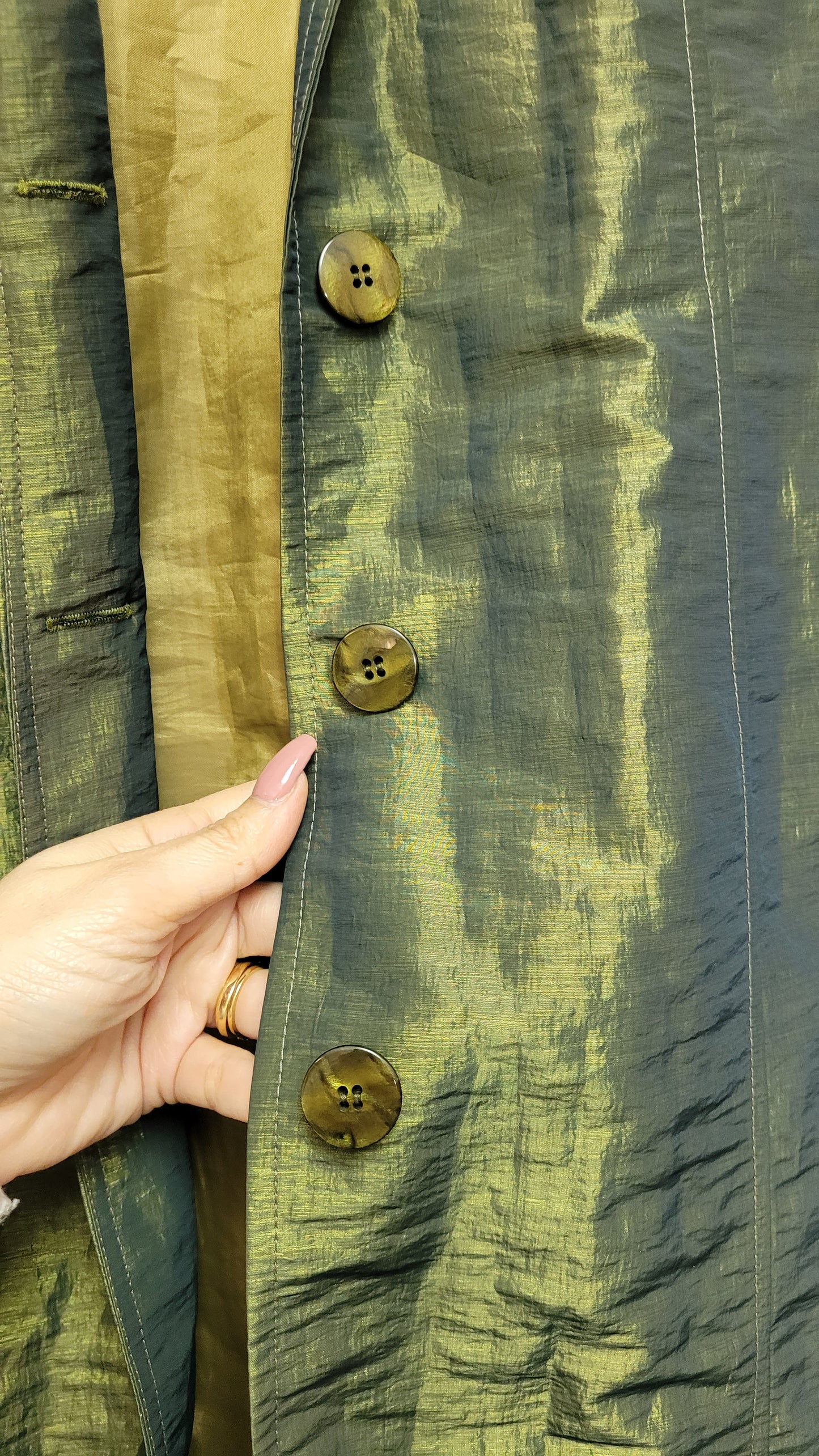 Lovely green vintage button up jacket. Size 14 Second hand jacket