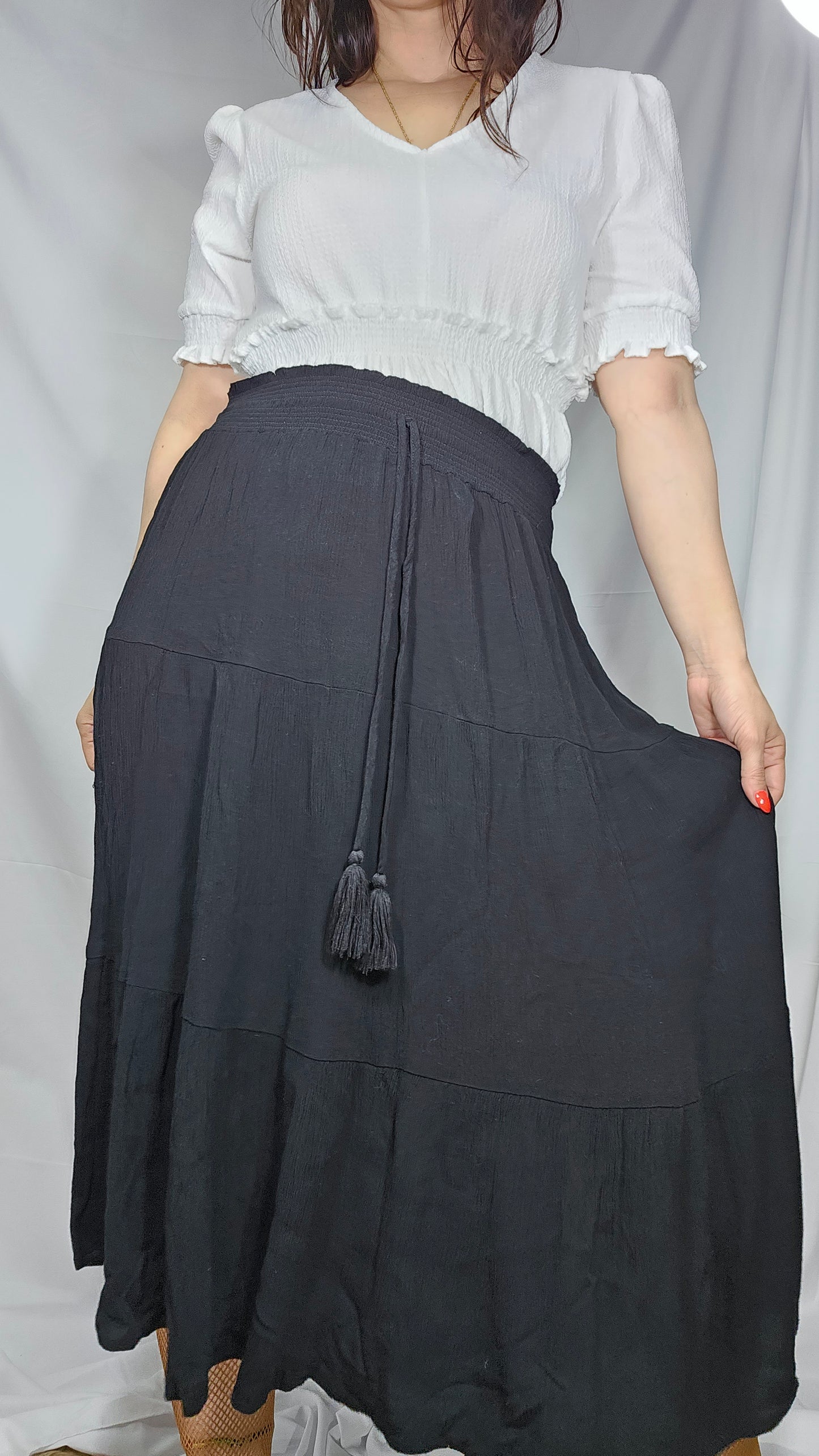 Lovely Black Midi Skirt