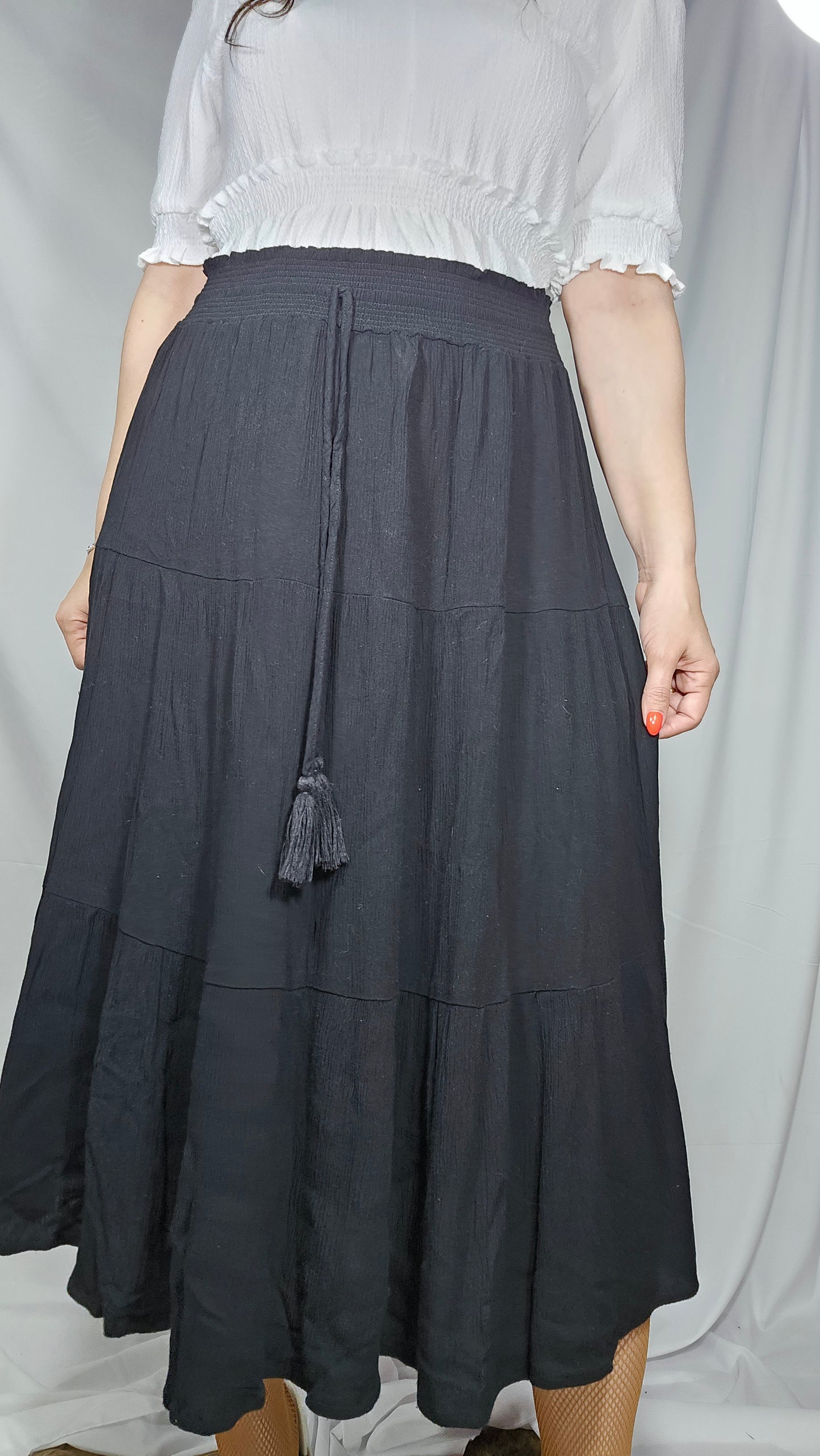 Lovely Black Midi Skirt