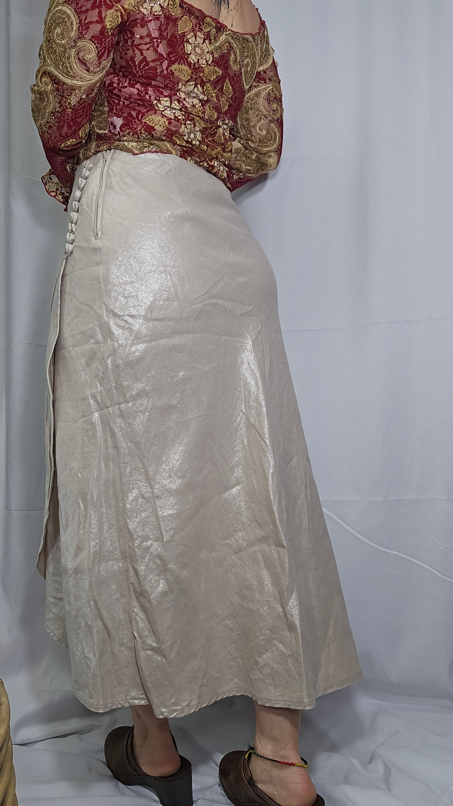 Asymmetric 100% linen Grace Hill Skirt Preloved skirt