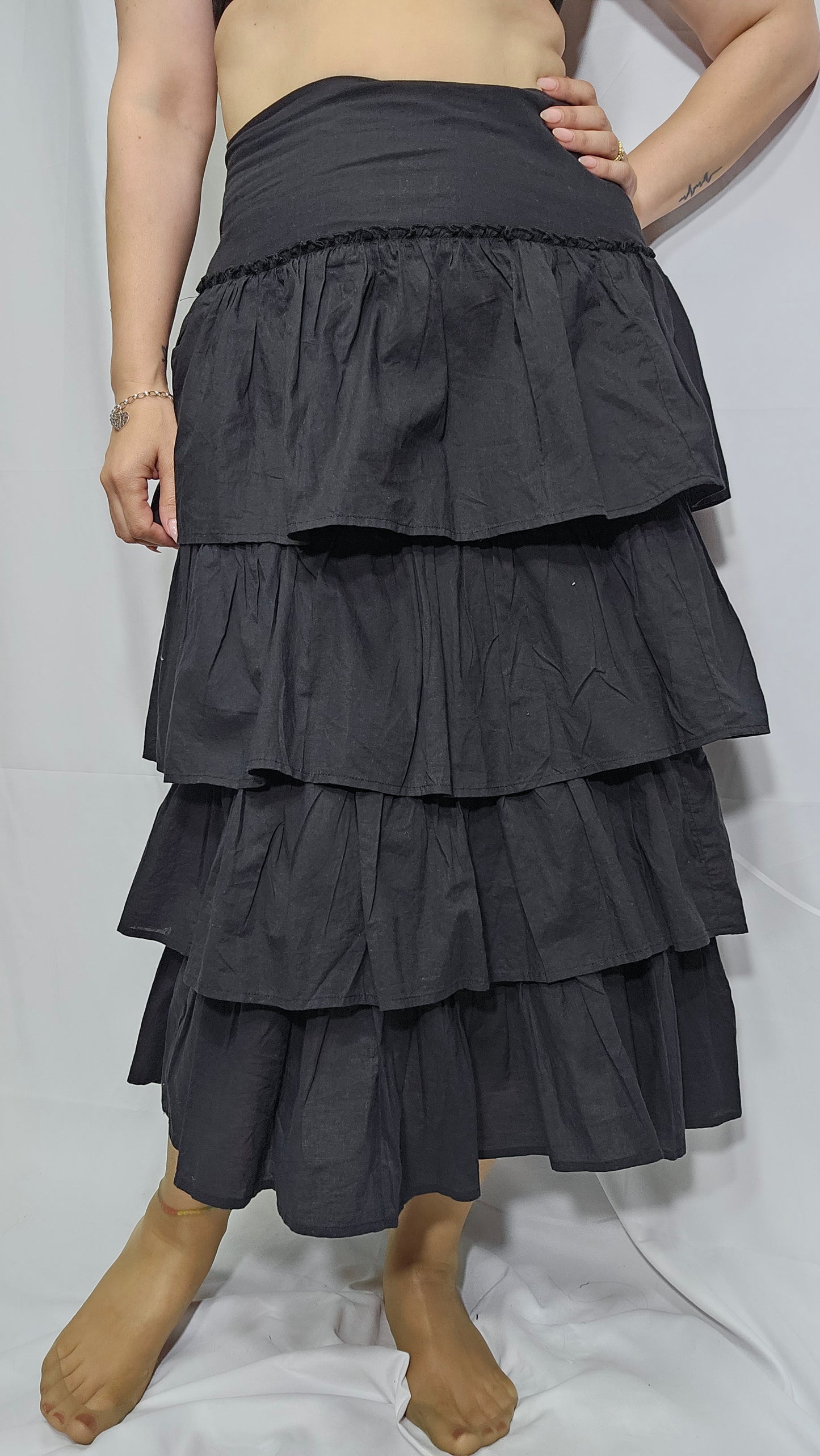 Black Frill Skirt - buy Preloved Skirt