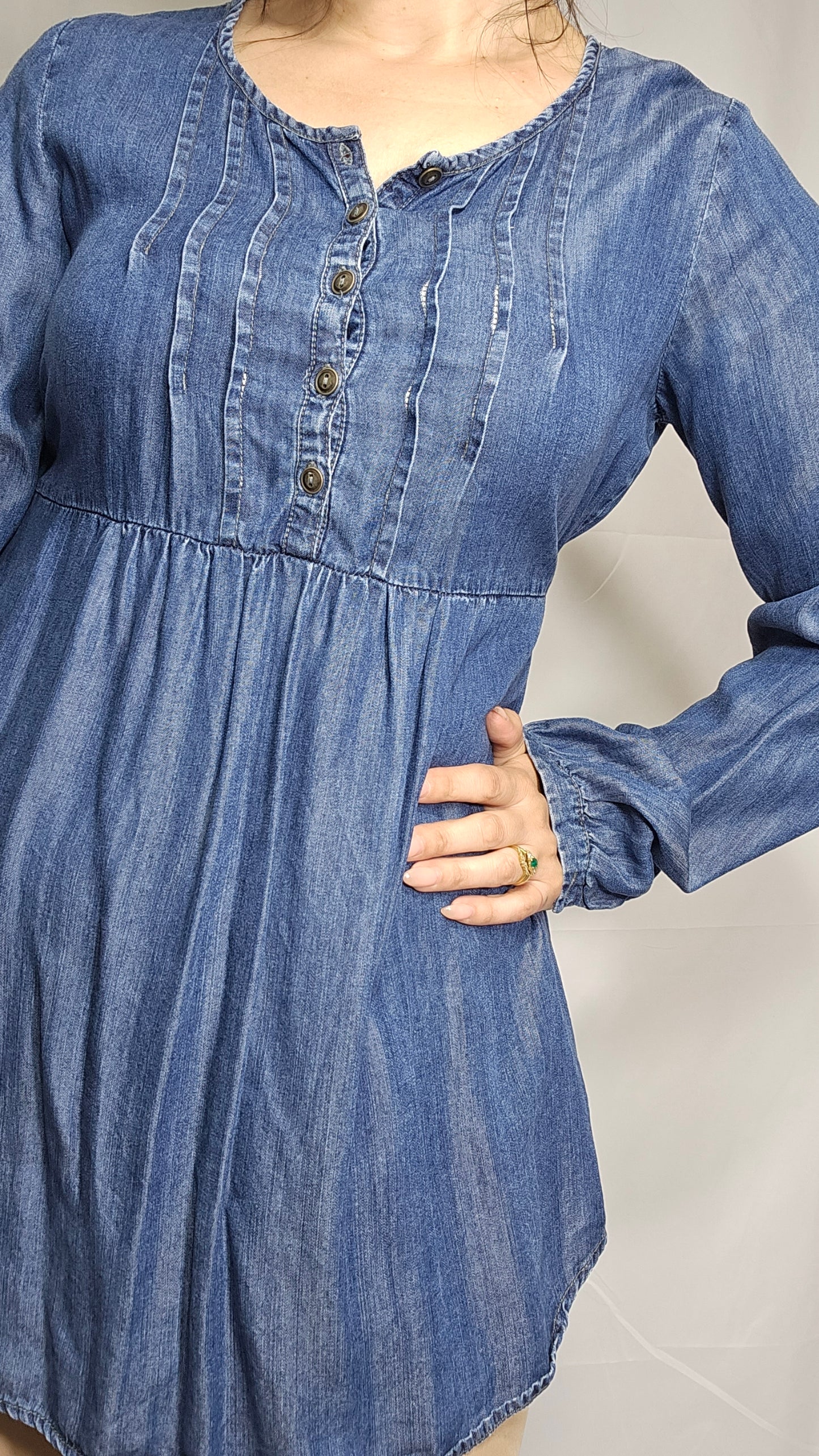 Lovely Denim Blouse - Top Maternity top