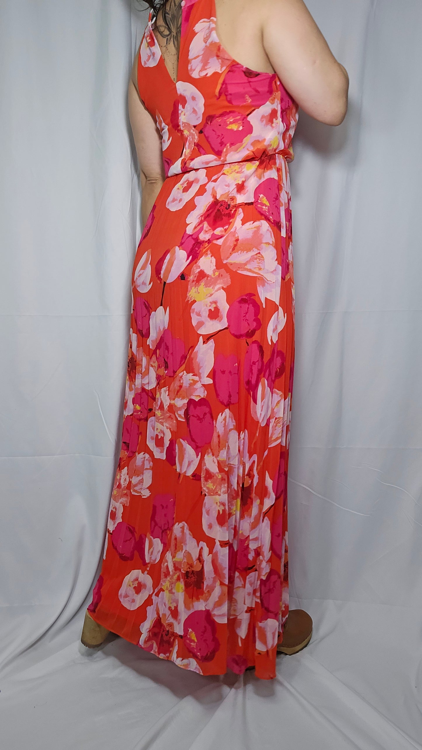 Second hand Dress - Long floral Dress - Maxi Dress