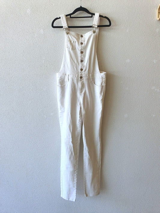 white denim Jumpsuit - Preloved jumpsuit - Overalls