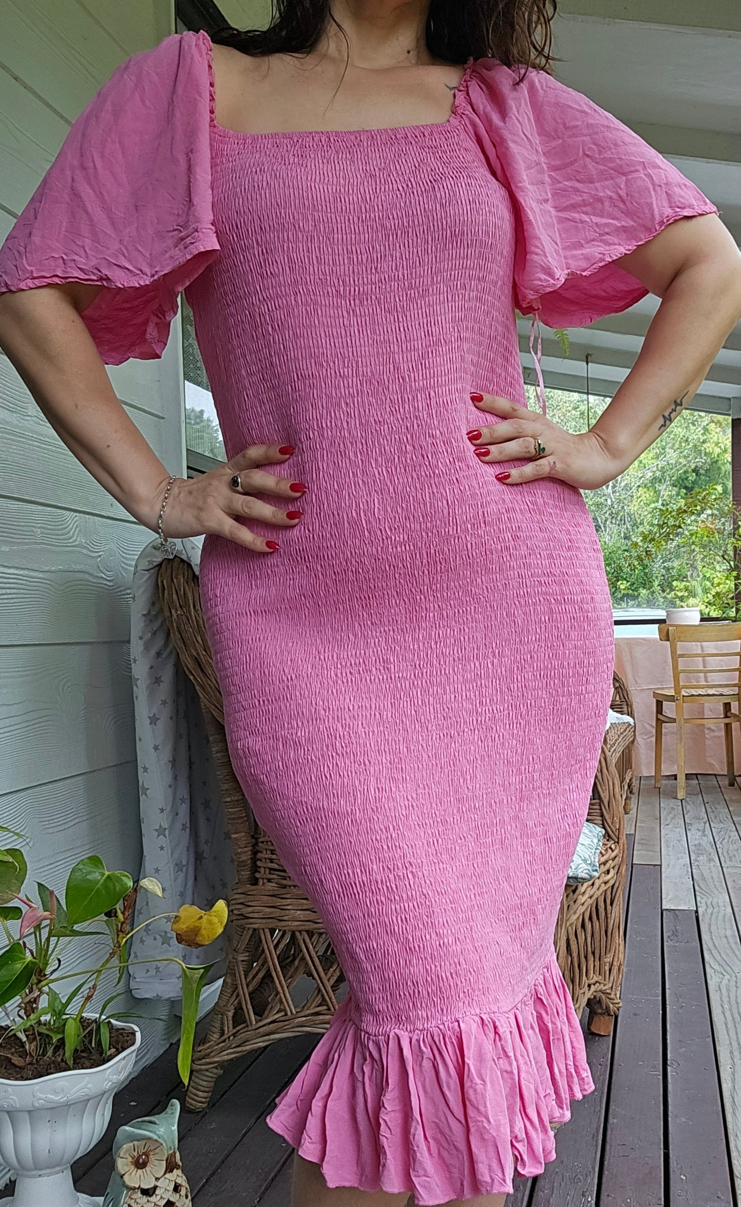 pink preloved dress size 14