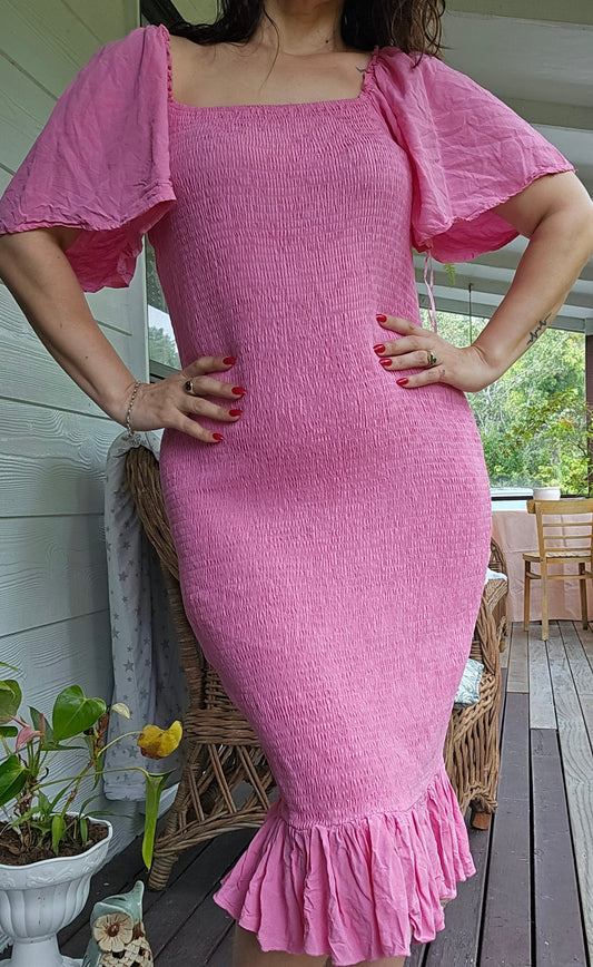 pink preloved dress size 14