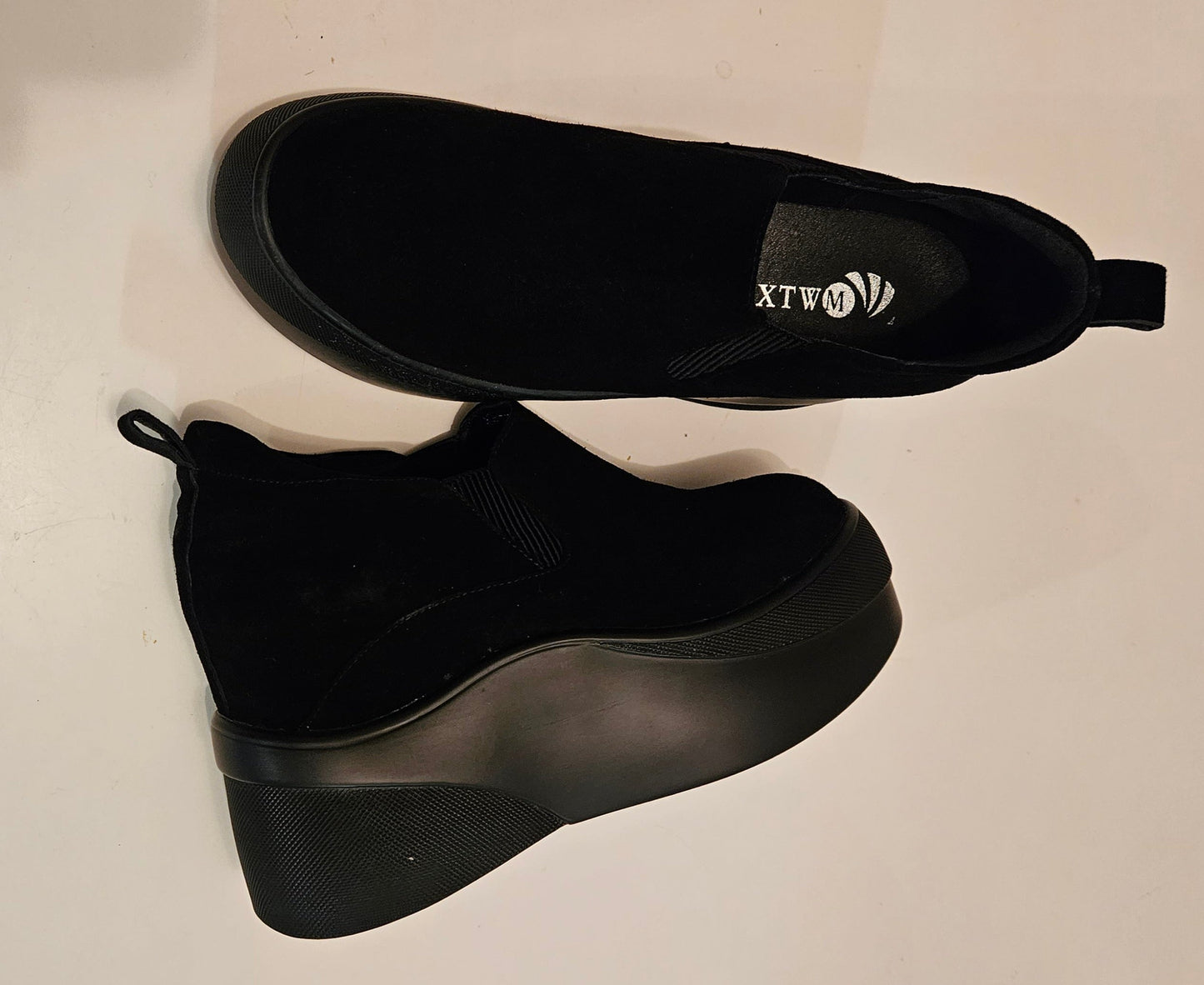 chunky platform black shoes size 38