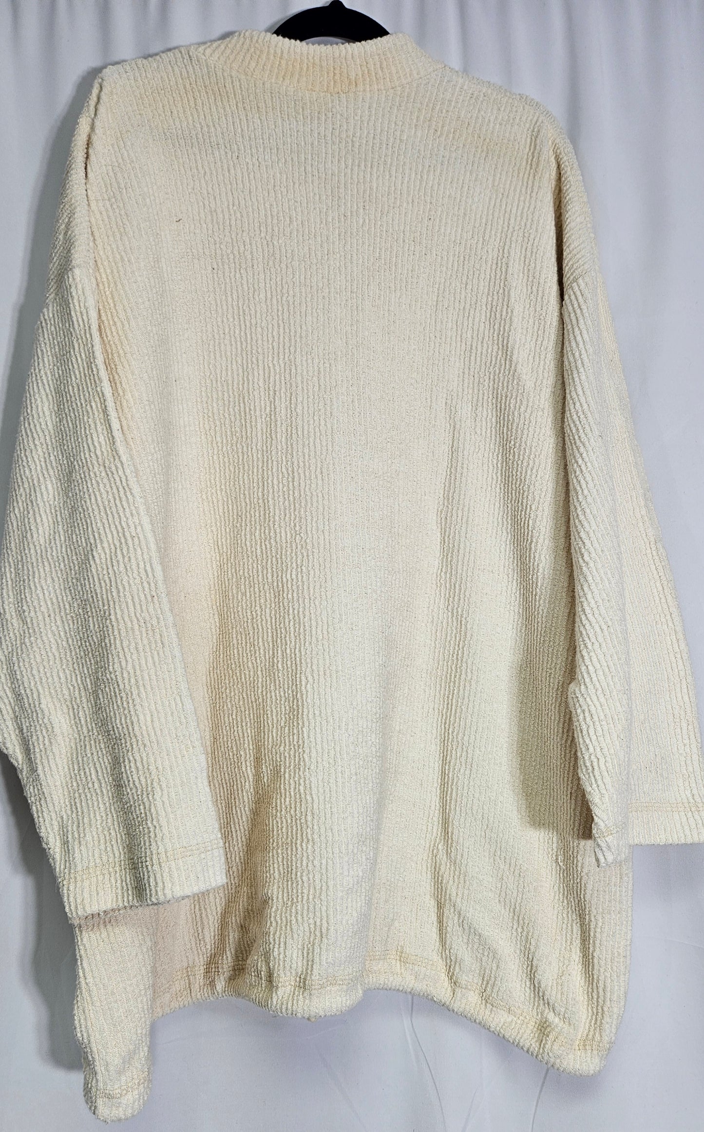 Collared 2 Pocket Cardigan Beige oversized Cardi