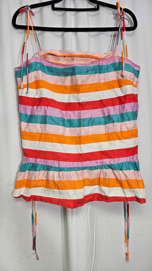 Colorful Zara Tied Top Size L