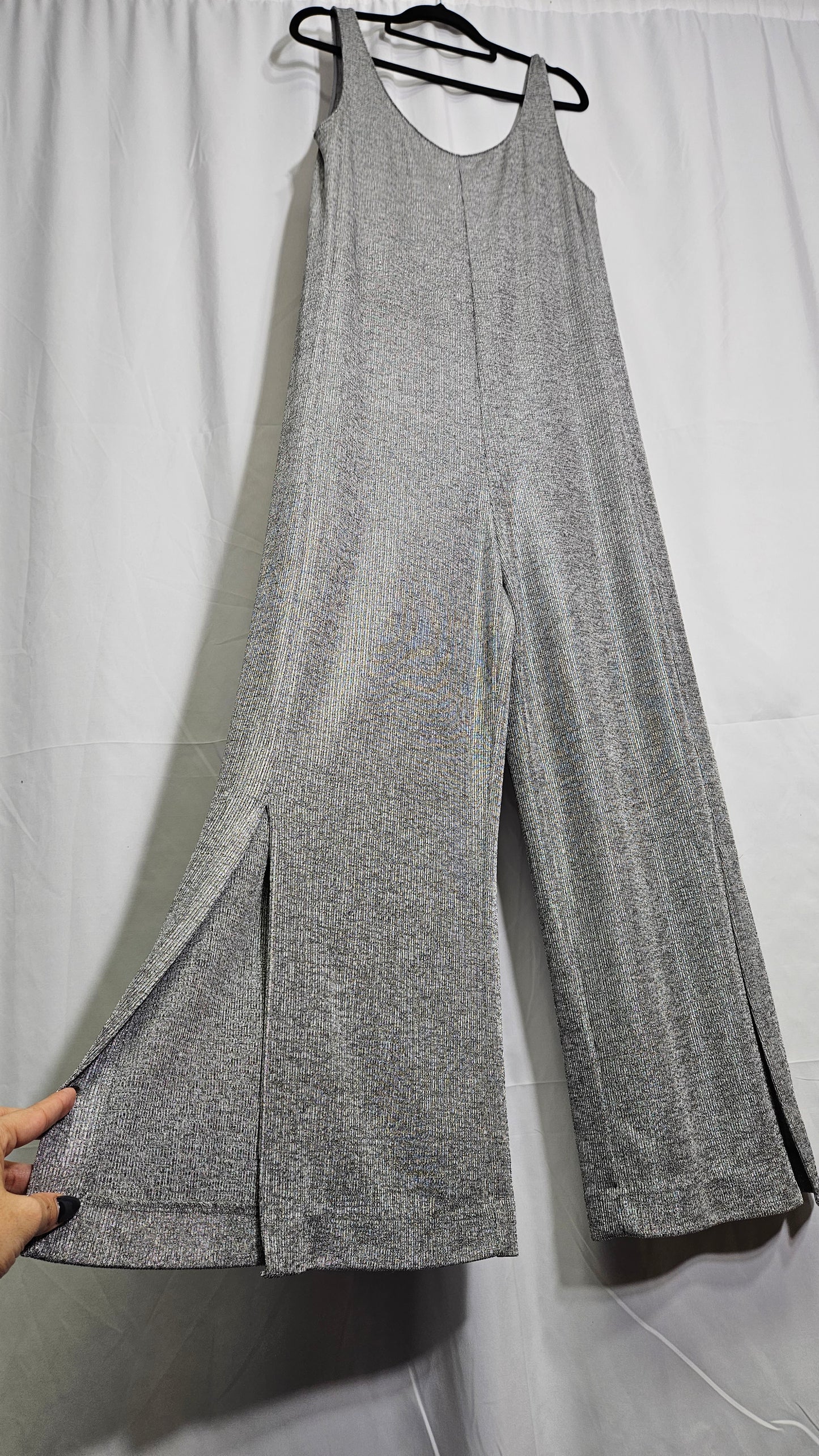 Silver wide Leg Jumpsuit - buy Preloved Jumpsuit - used jumpsuit