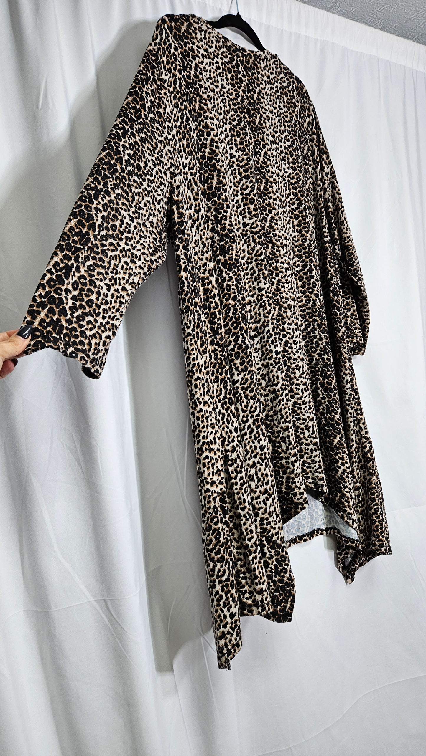 Oversized animal print Top - plus size Blouse