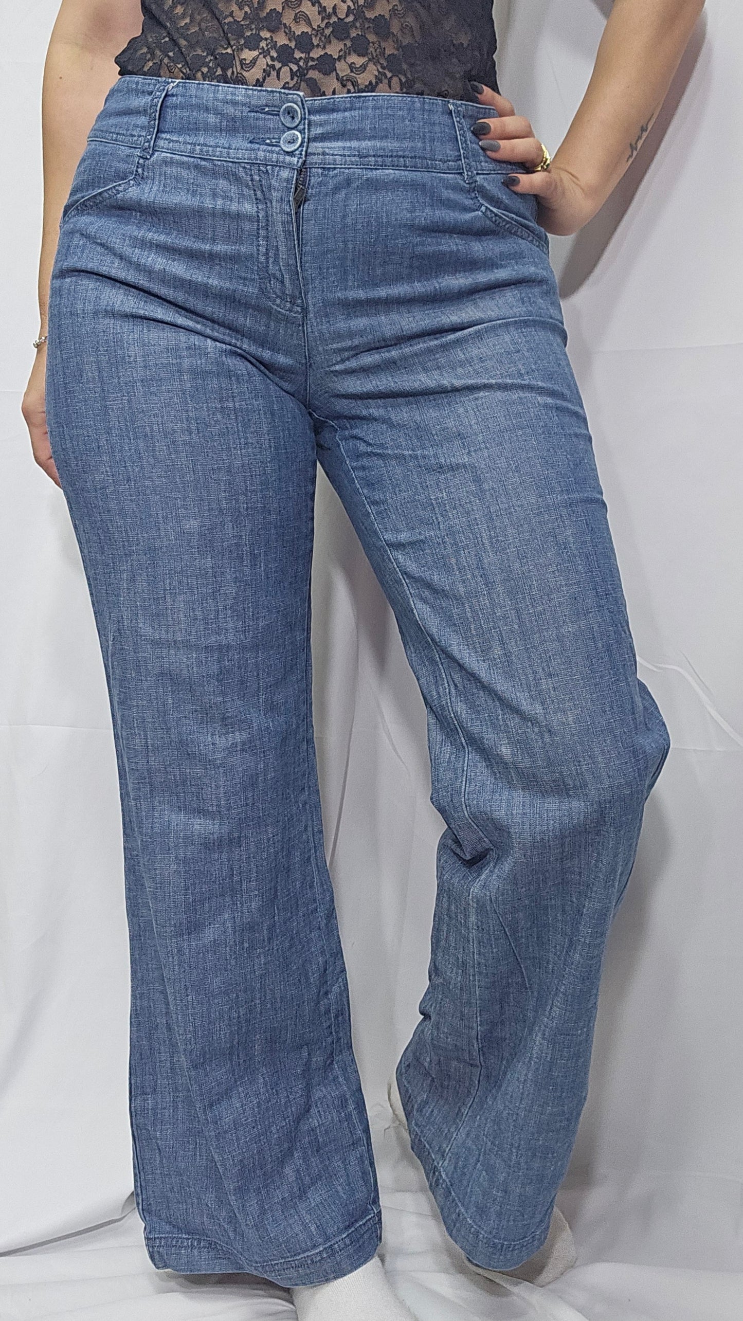 Monson Wide Leg Denim Pants