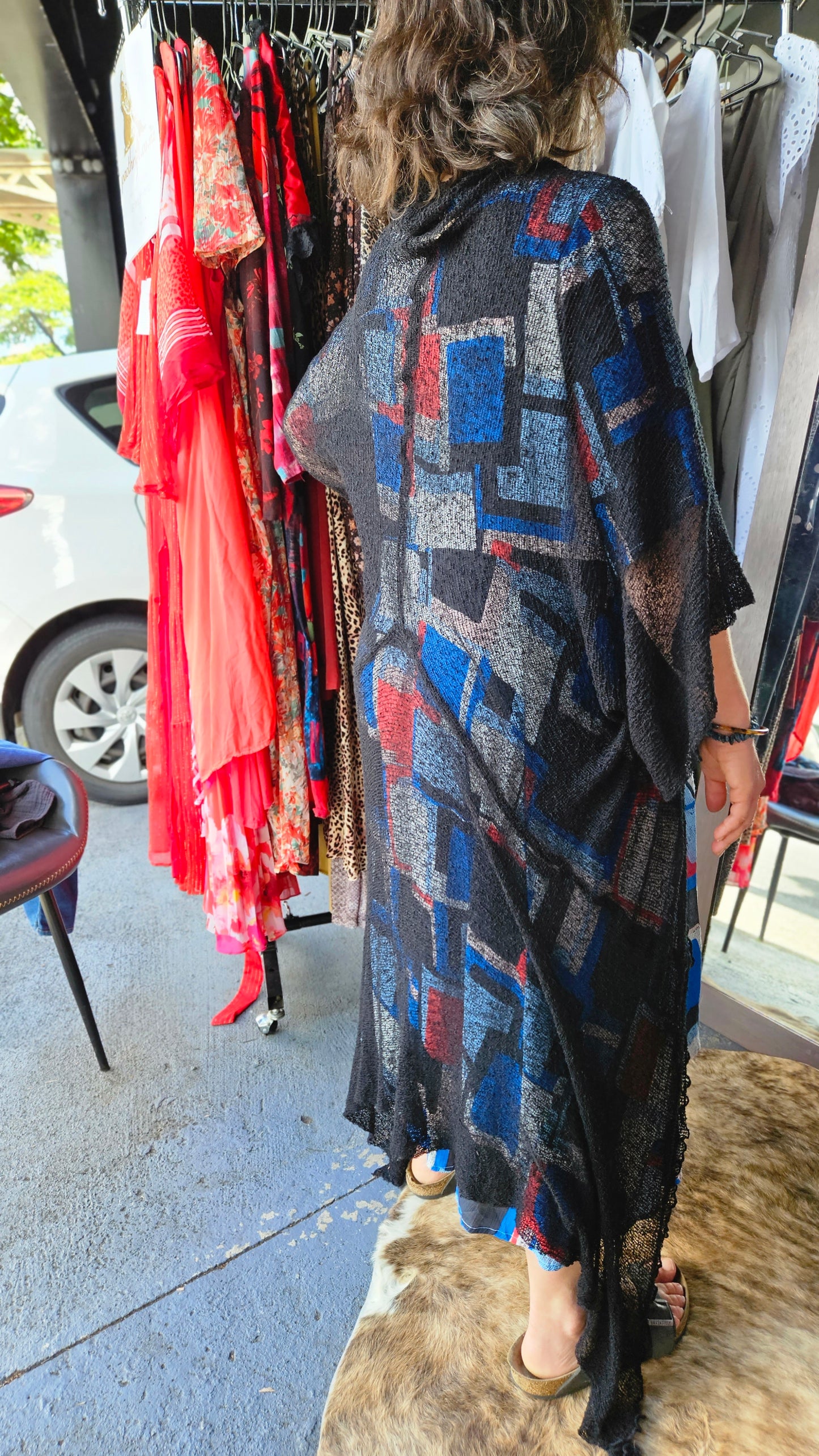Lovely Lace Sunscreen long coat - curby mesh Cardi - Used lace Cardigan