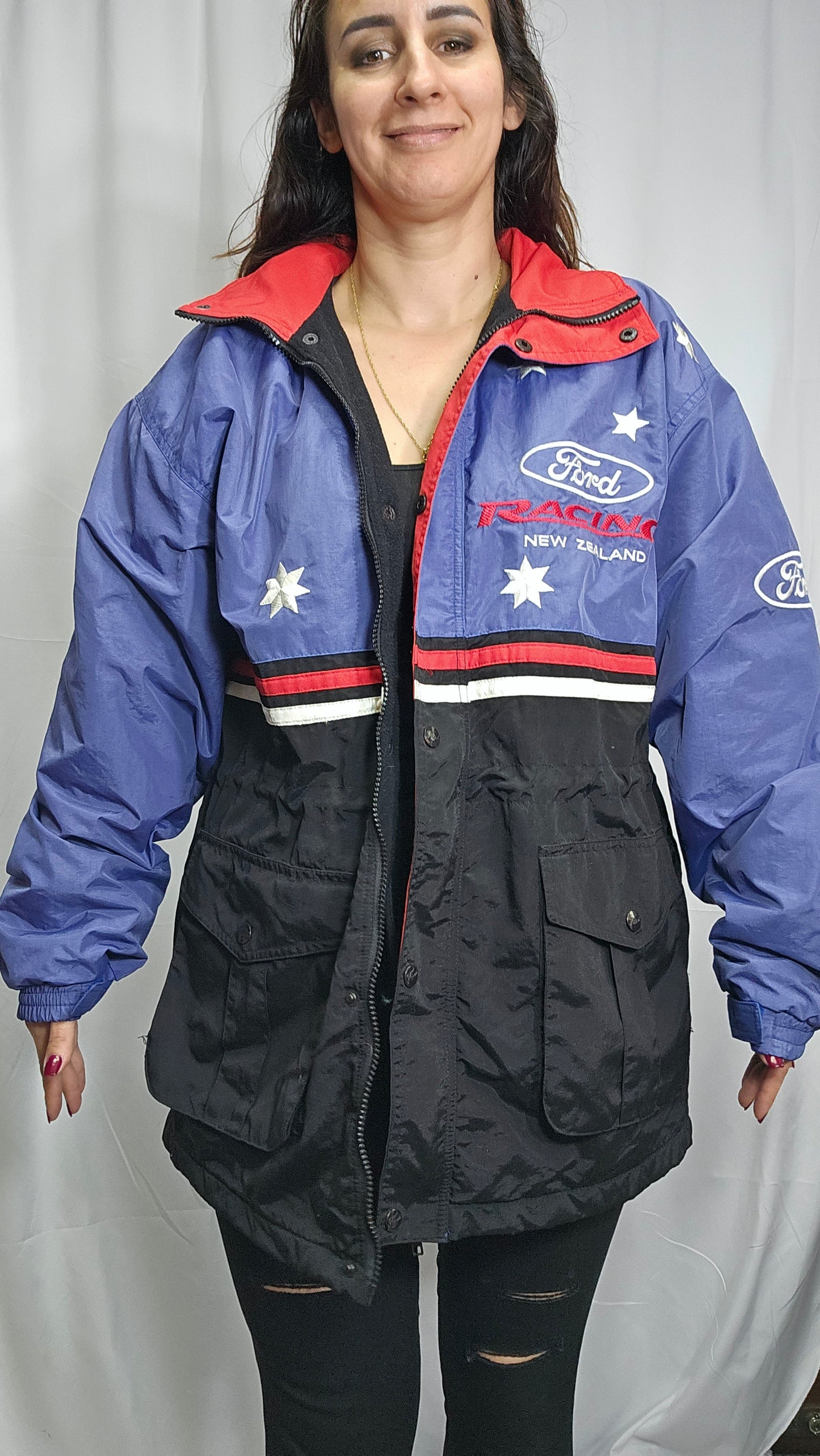 Vintage Racing Jacket Ford Racing New Zealand Parka Jacket