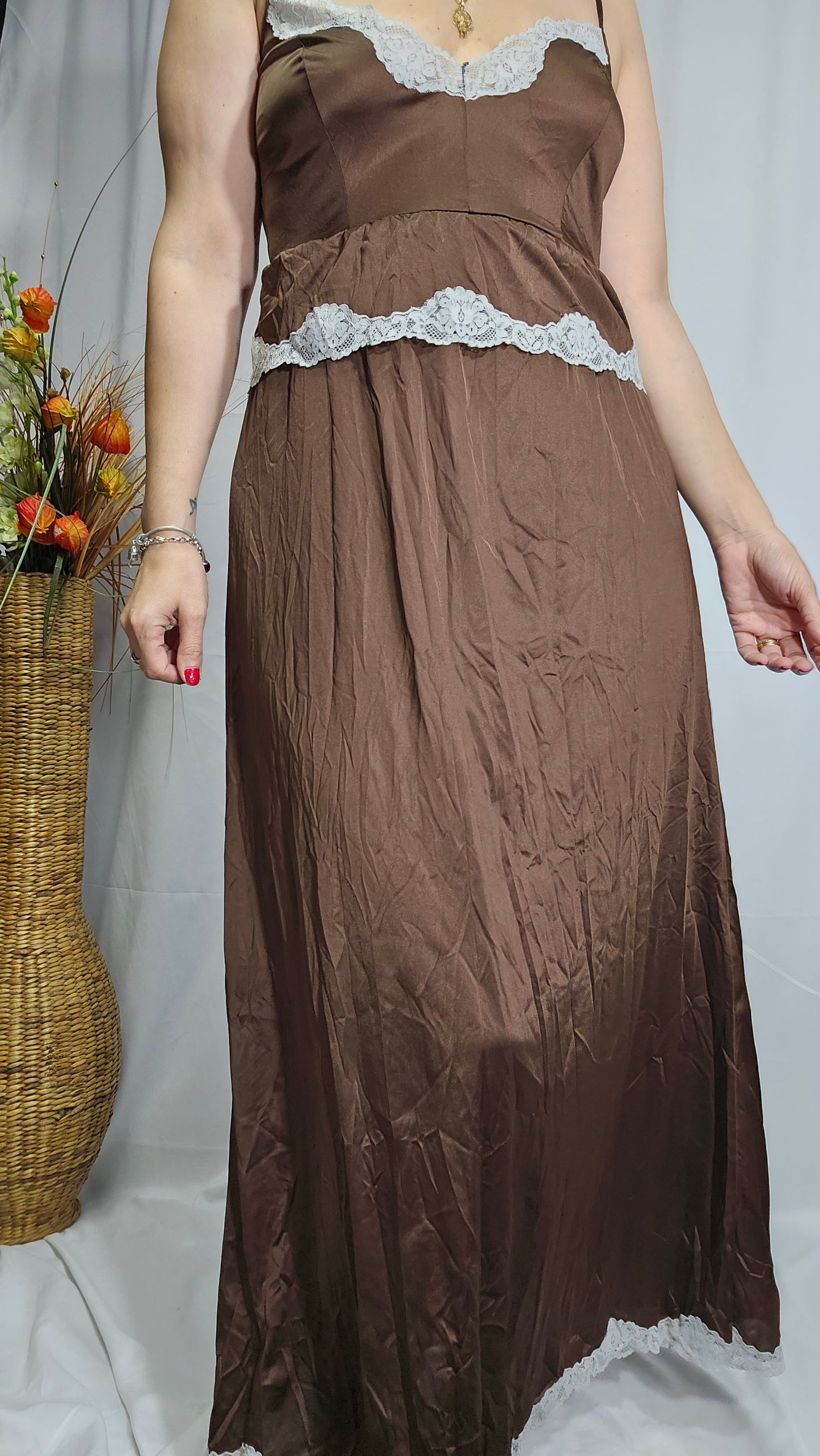 Stunning vintage brown Slip Dress - nighty